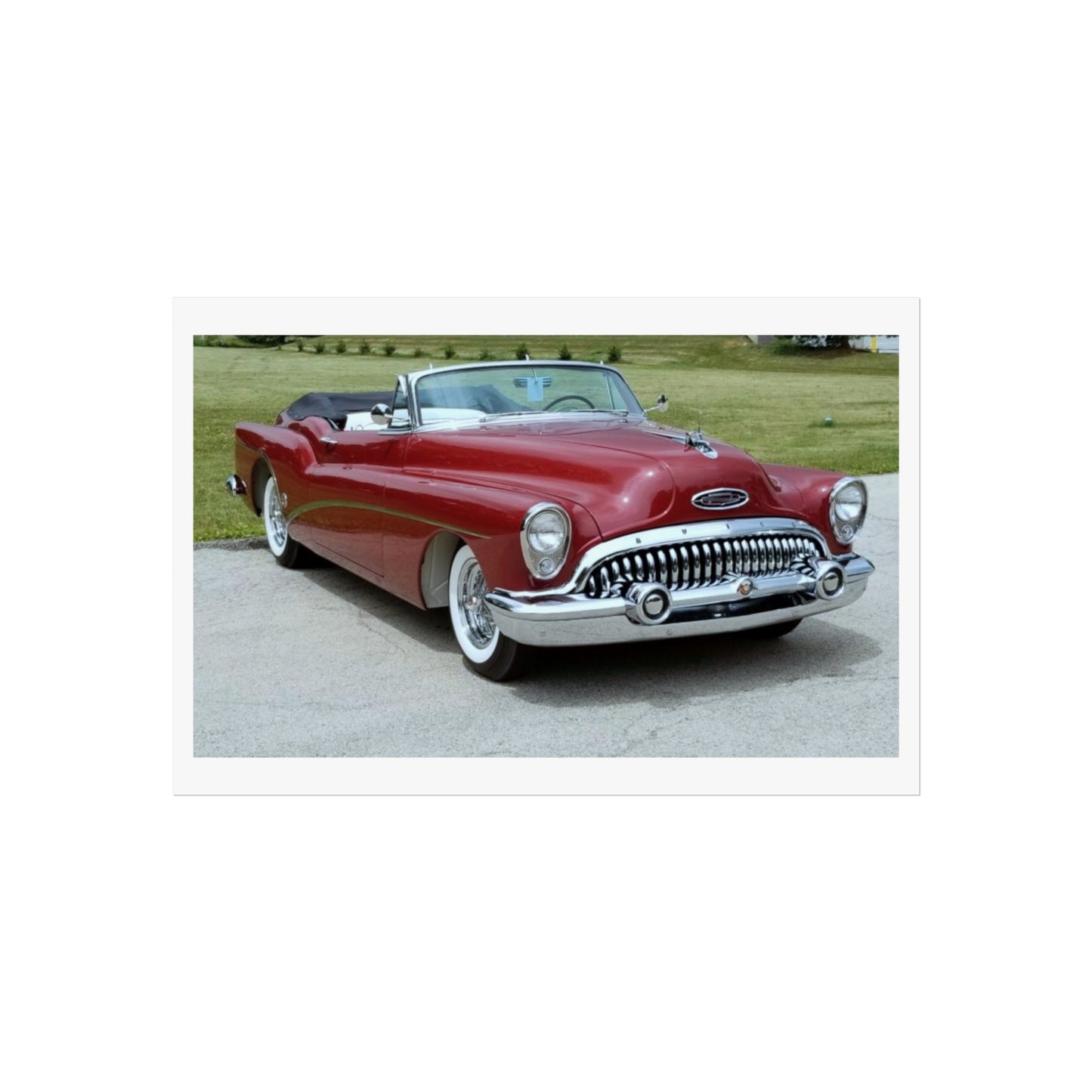 Vintage 1953 Buick Roadm,aster Convertible Classic Car Poster | Fine Art Poster