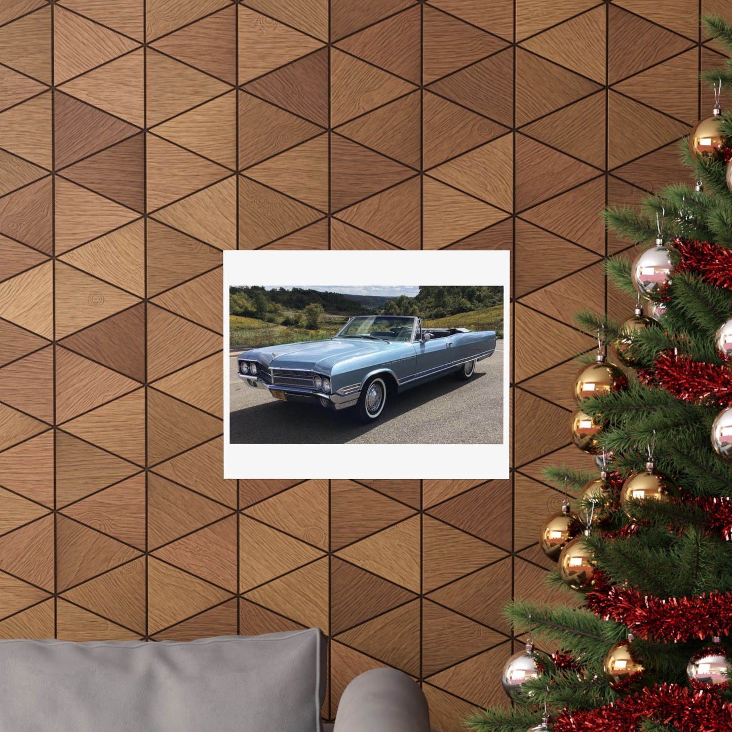 Vintage 1965 Buick Electra 225 Convertible Poster Matte Horizontal Poster | Classic Vintage Automobile Wall Art