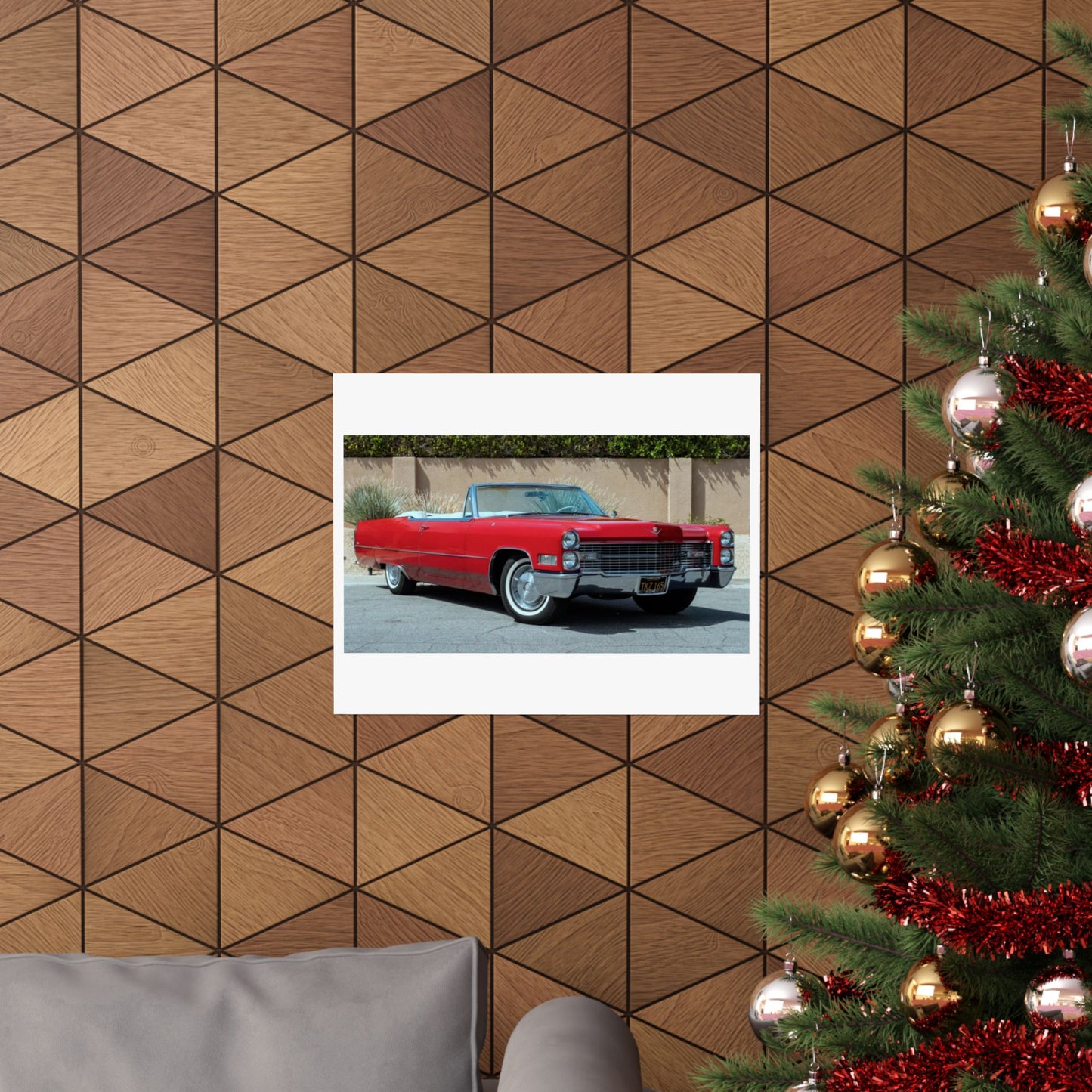 Classic 1966 Cadillac Convertible Poster Matte Horizontal Print | Vintage Car Wall Art