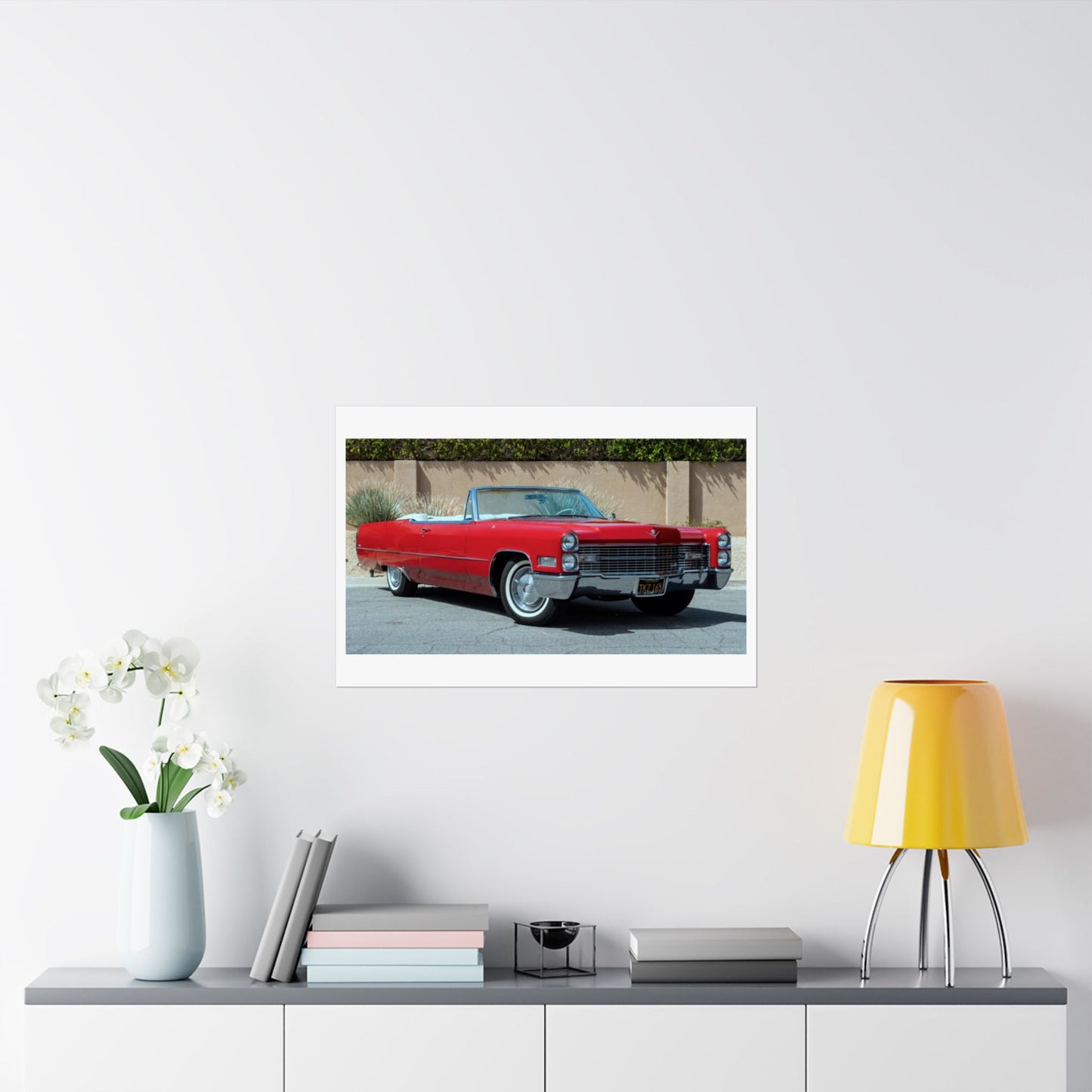 Classic 1966 Cadillac Convertible Poster | Satin Poster (210gsm)