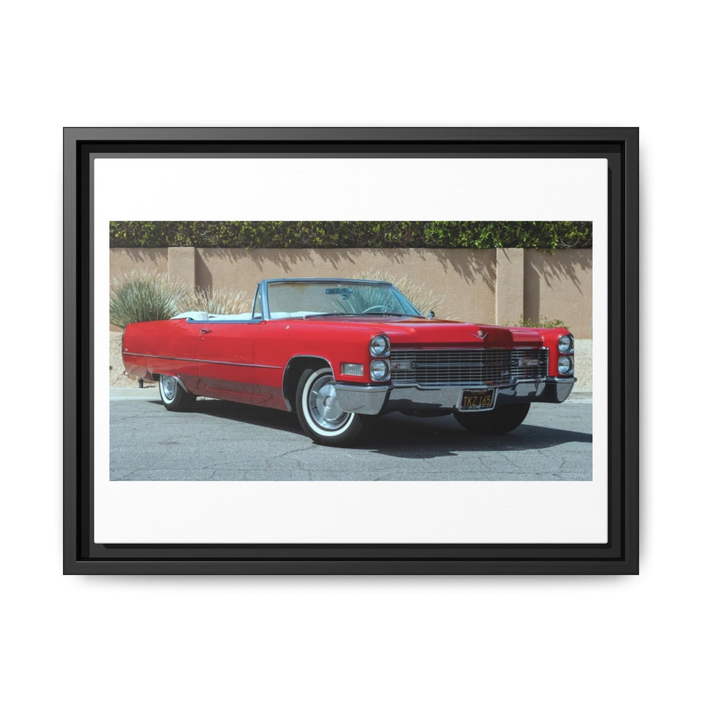 Classic 1966 Cadillac Convertible Matte Canvas framed print | Vintage Cadillac Wall Art