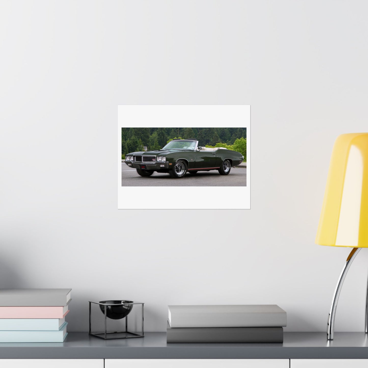 Classic 1970 Buick Skylark Stage 1 Convertible Muscle Car Matte Horizontal Poster | Vintage Auto Wall Art