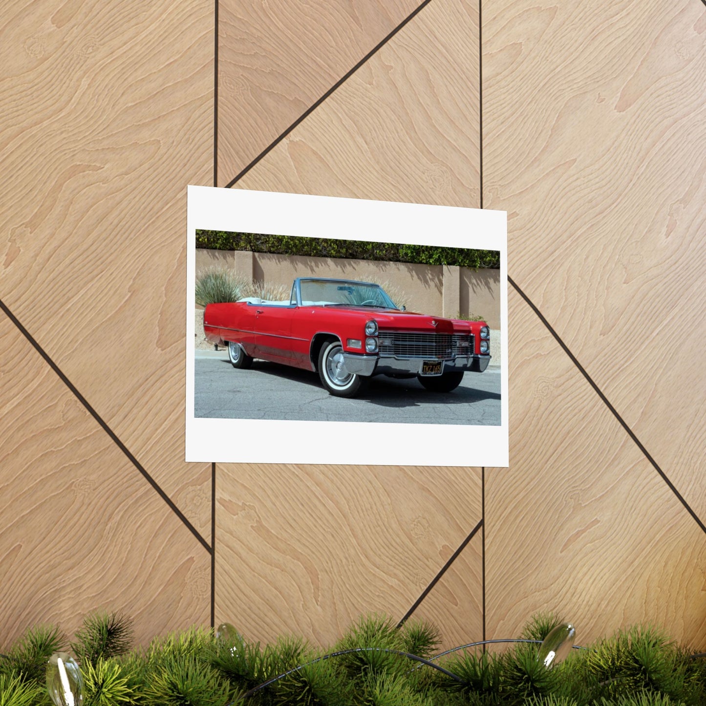 Classic 1966 Cadillac Convertible Poster Matte Horizontal Print | Vintage Car Wall Art