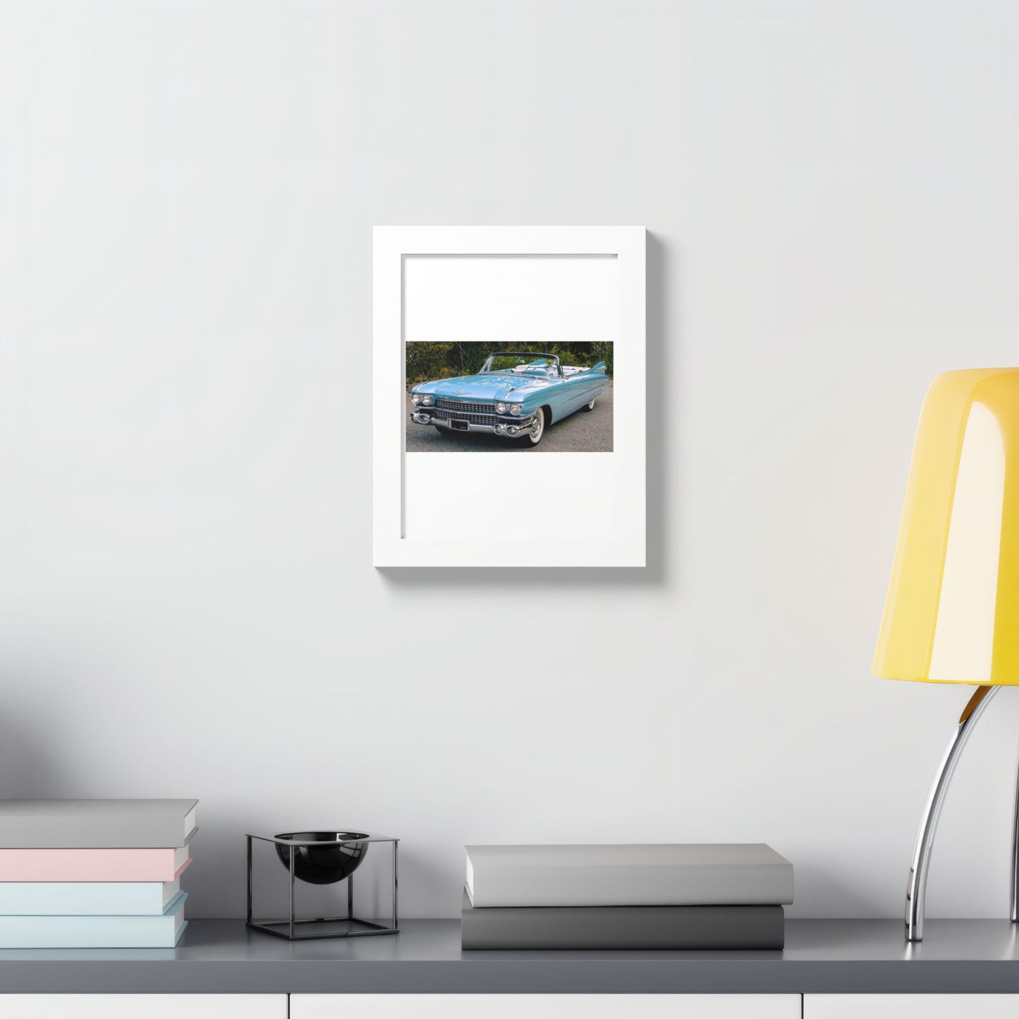 Vintage 1959 Cadillac Convertible Classic Car Framed Poster