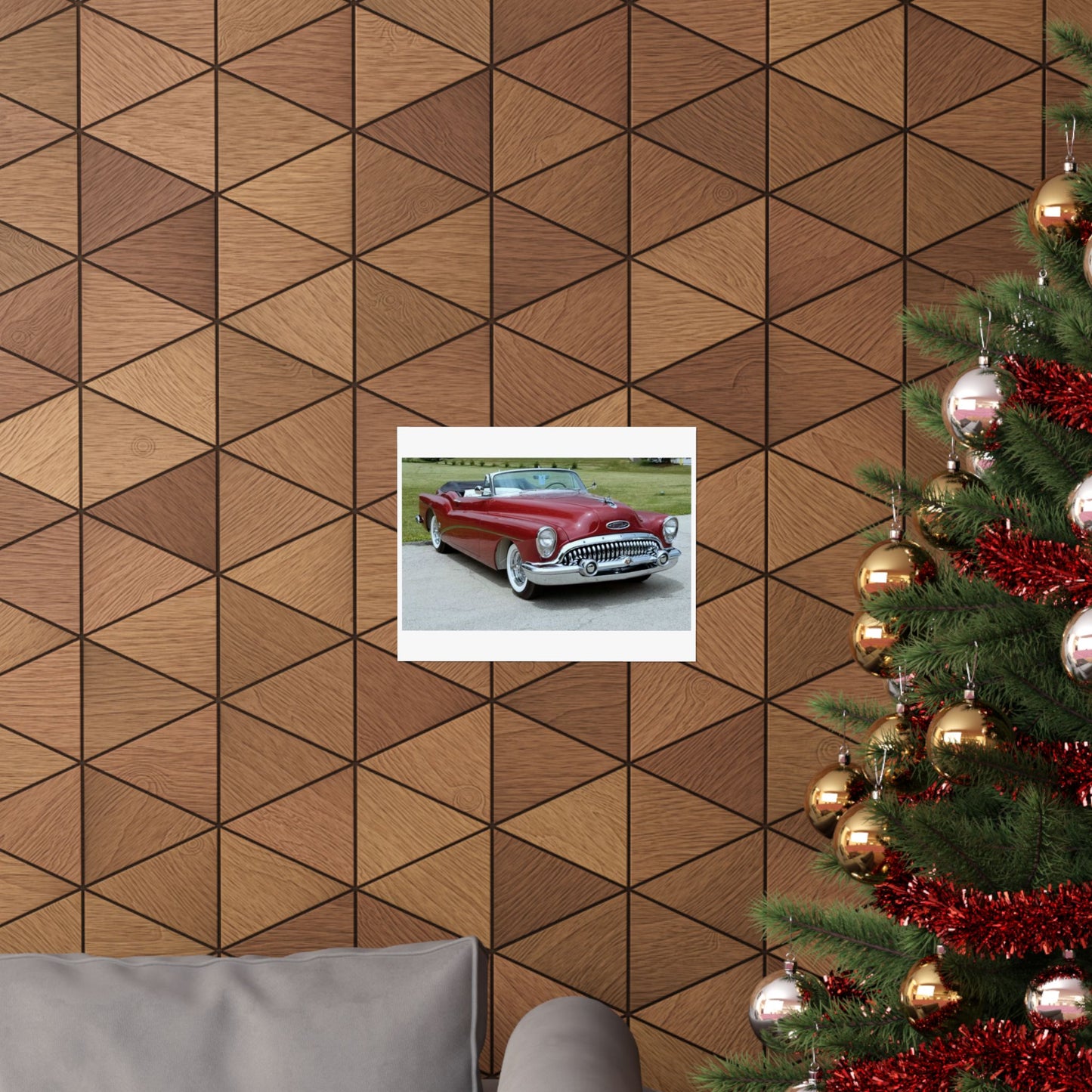 Vintage 1953 Buick Roadmaster Convertible Poster Matte Horizontal | Classic Car Wall Art