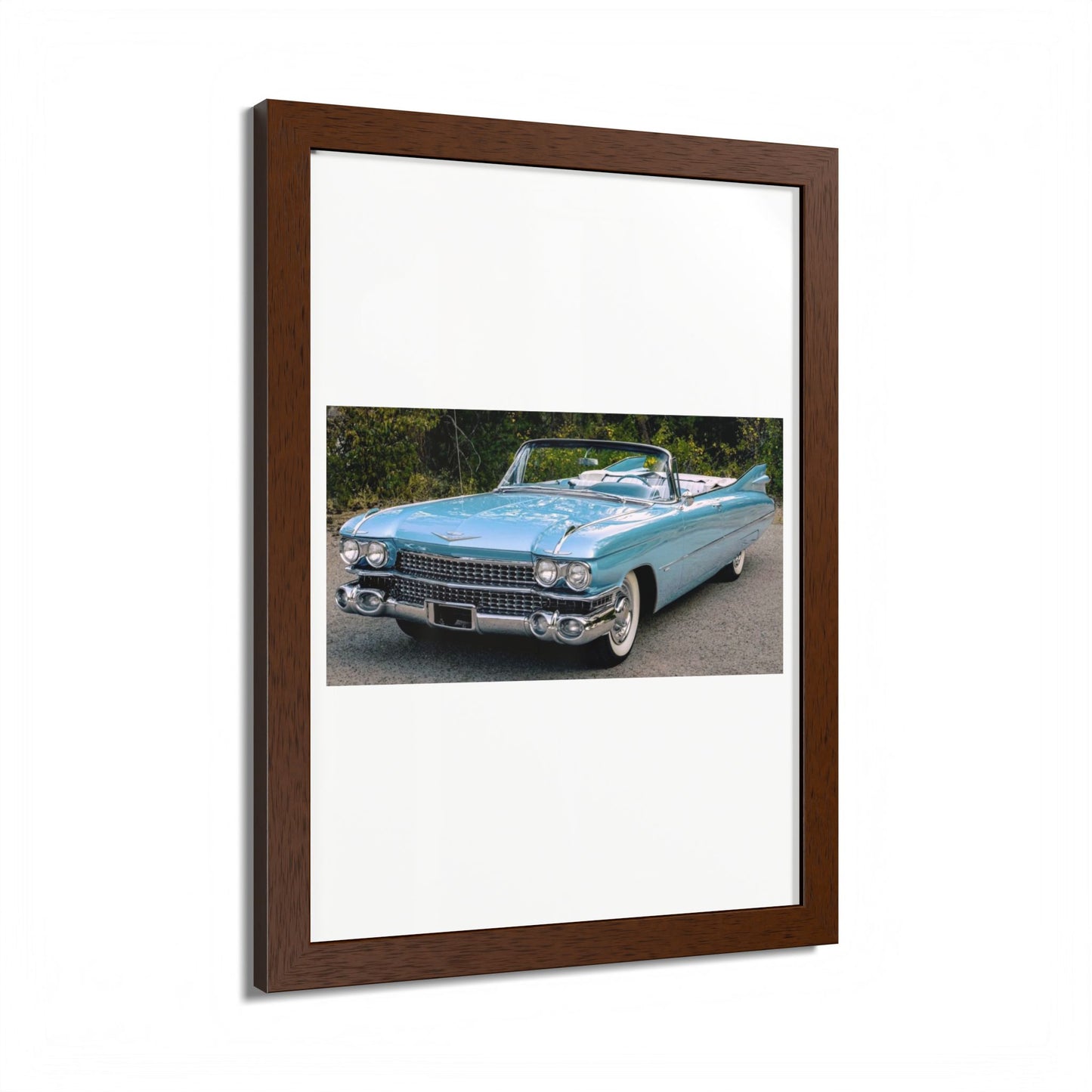 Vintage 1959 Cadillac Convertible Classic Car Framed Poster