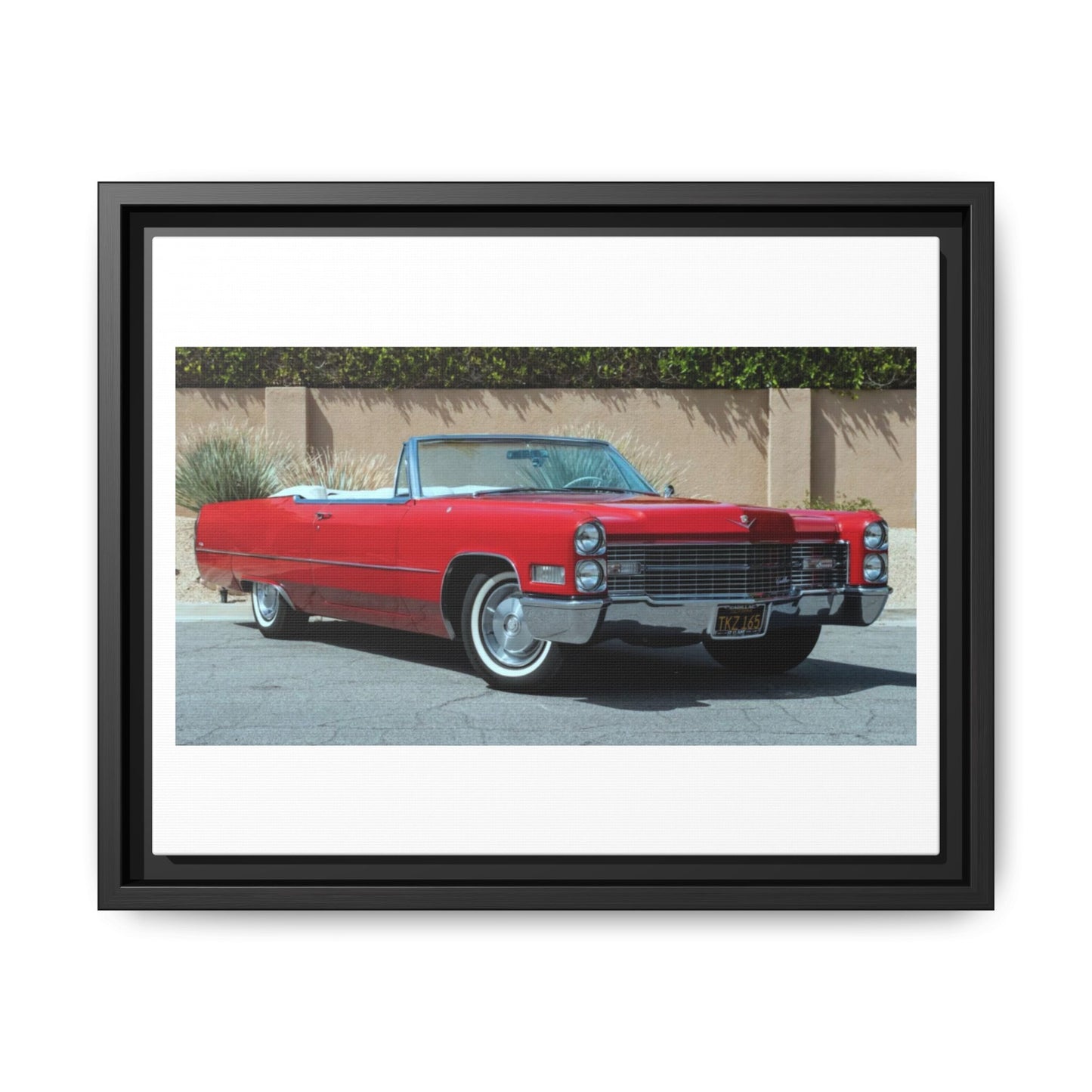 Classic 1966 Cadillac Convertible Matte Canvas framed print | Vintage Cadillac Wall Art