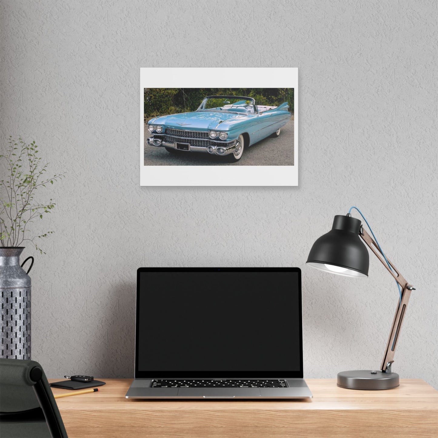 Classic 1959 Cadillac Convertible On Classic Canvas | Retro Car Wall Art