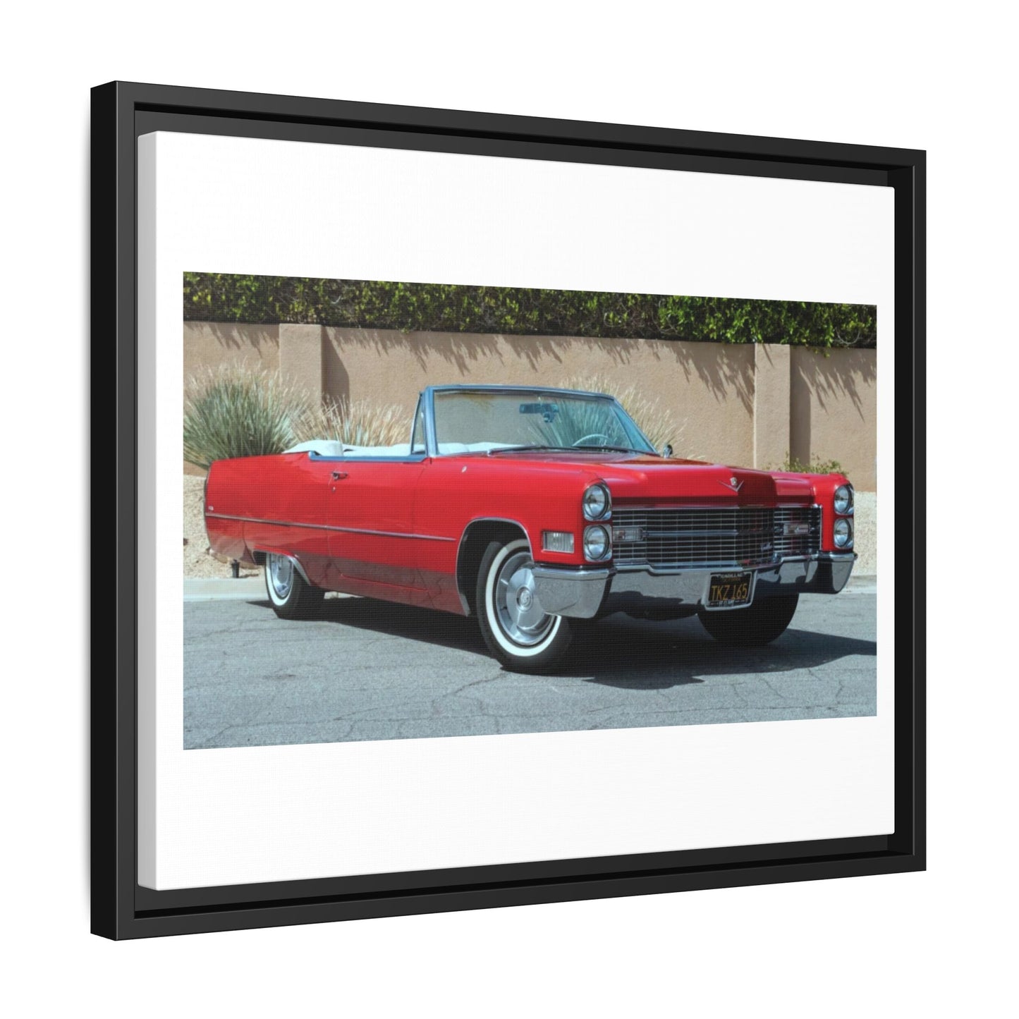 Classic 1966 Cadillac Convertible Matte Canvas framed print | Vintage Cadillac Wall Art