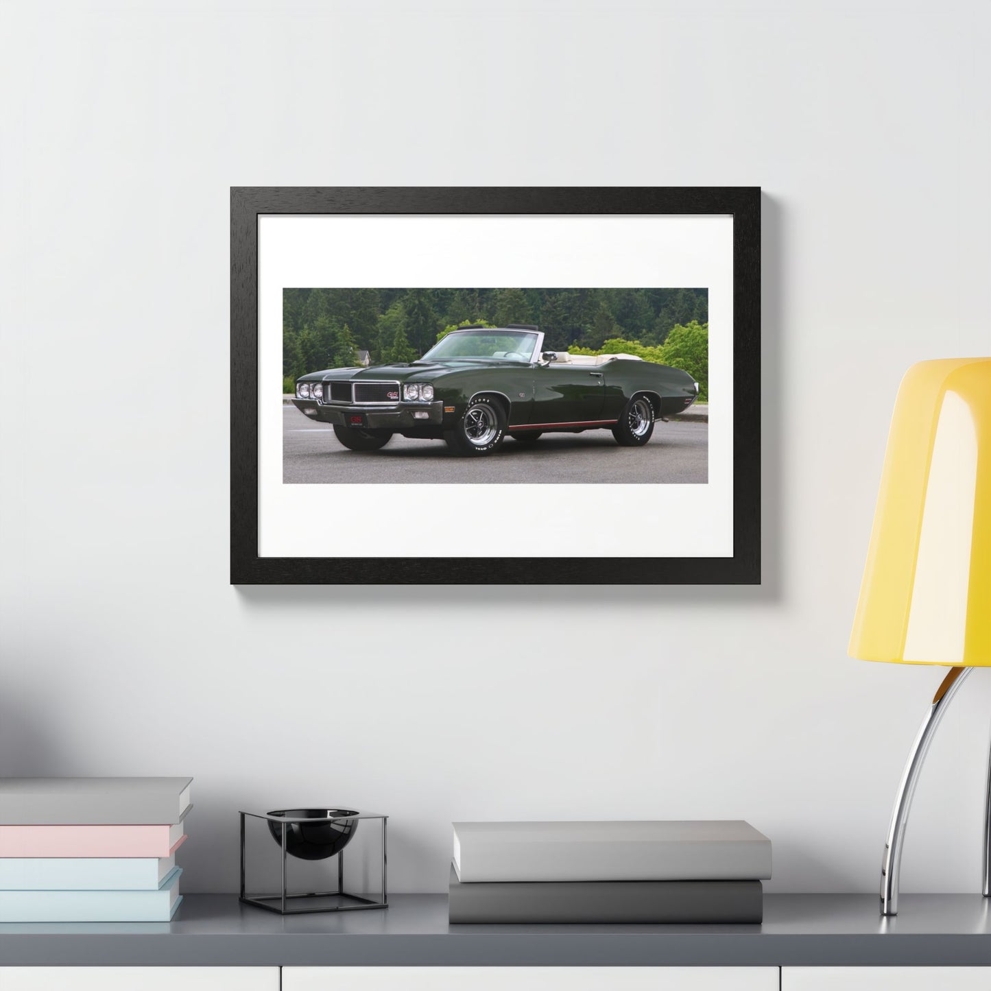 Classic 1970 Buick Skylark GS455 Stage 1 Muscle Car Convertible Framed Poster | Automotive Wall Art