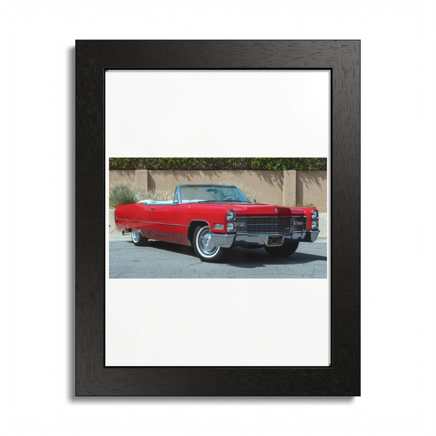 Classic 1966 Cadillac Convertible Poster framed print | Vintage Car Wall Art
