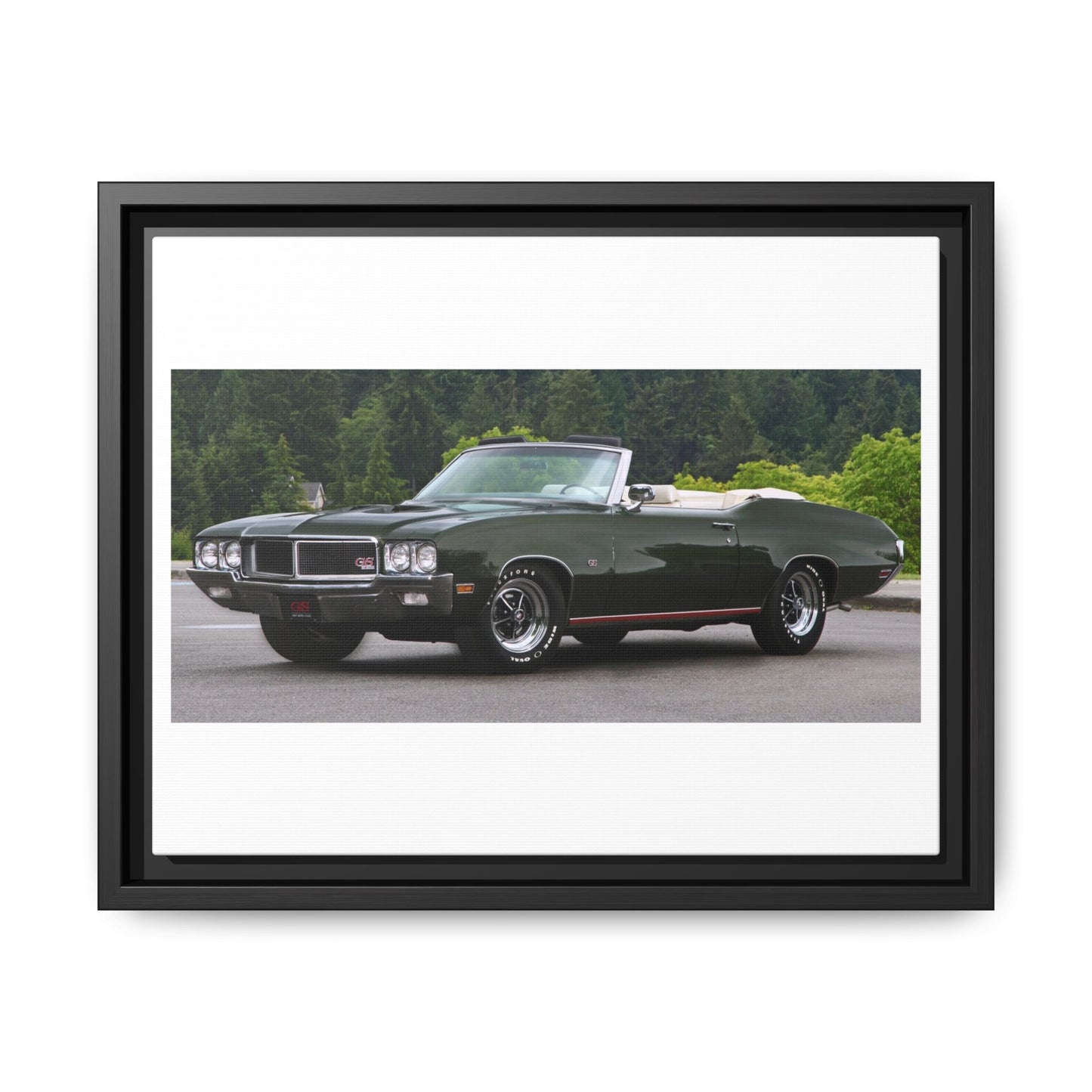 Classic 1970 Buick Skylark GS455 Stage 1 Convertible Matte Canvas Framed Print