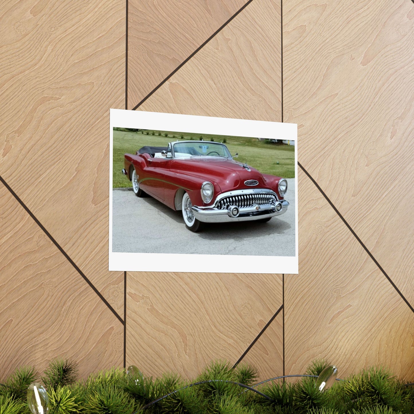Vintage 1953 Buick Roadmaster Convertible Poster Matte Horizontal | Classic Car Wall Art