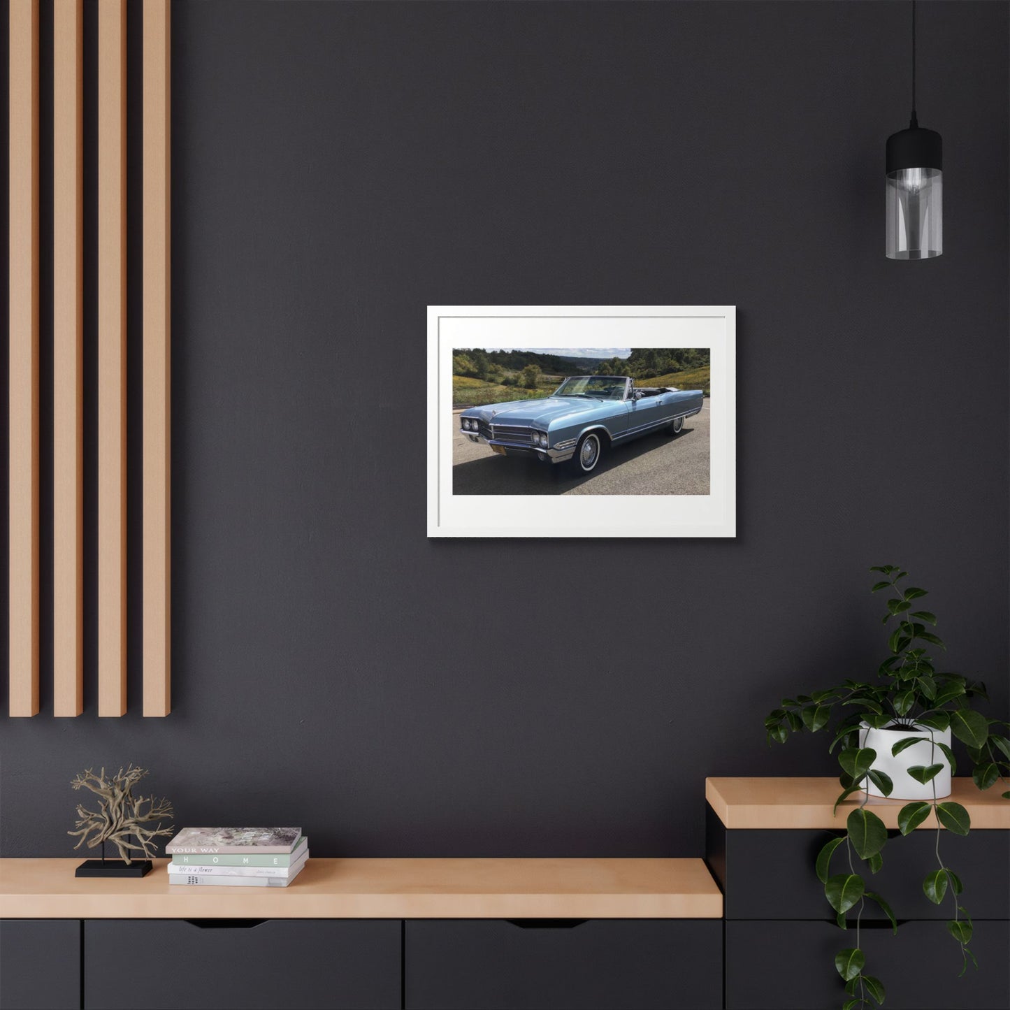 Classic 1965 Buick Electra 225 Convertible Framed Poster | Vintage Automobile Wall Art