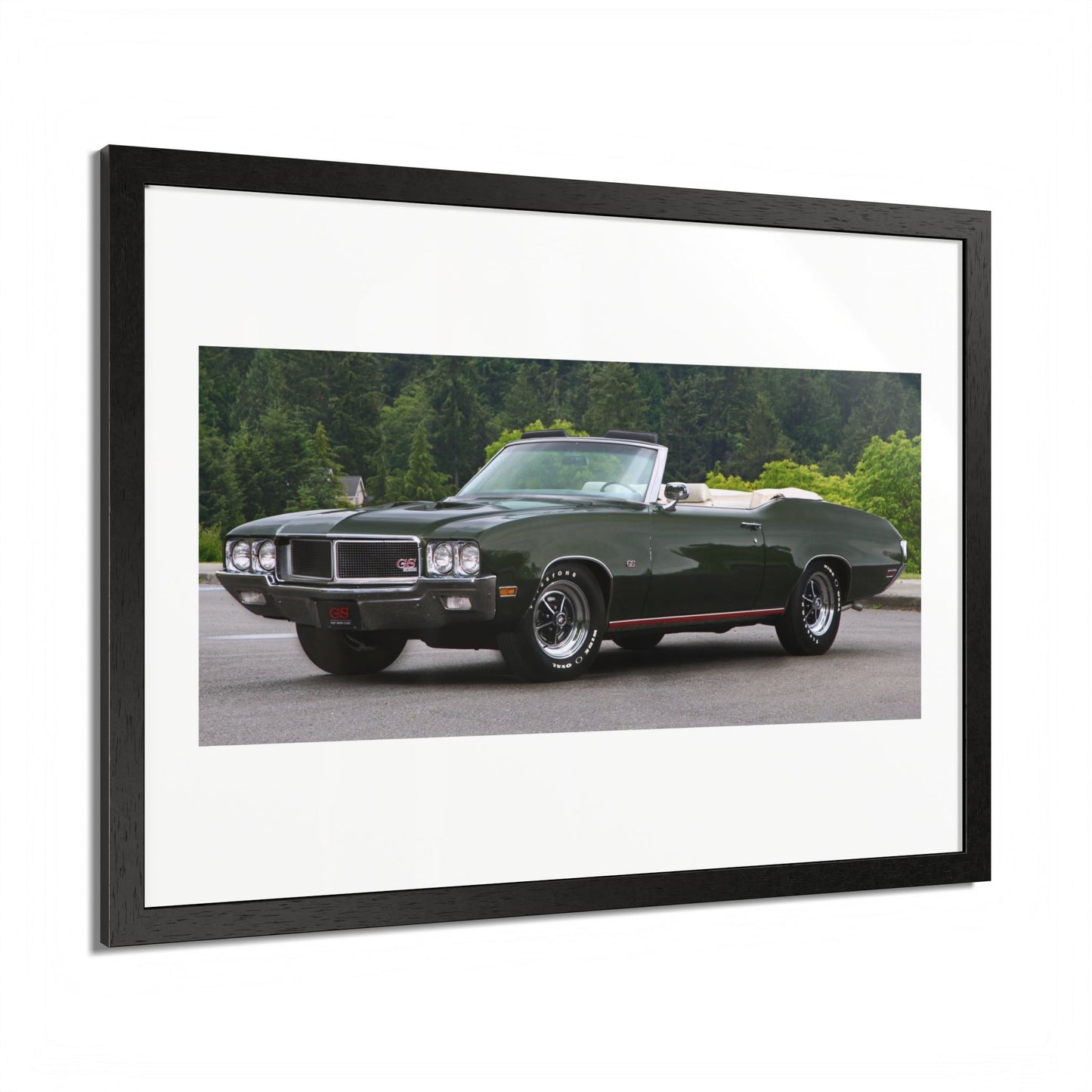 Classic 1970 Buick Skylark GS455 Stage 1 Muscle Car Convertible Framed Poster | Automotive Wall Art