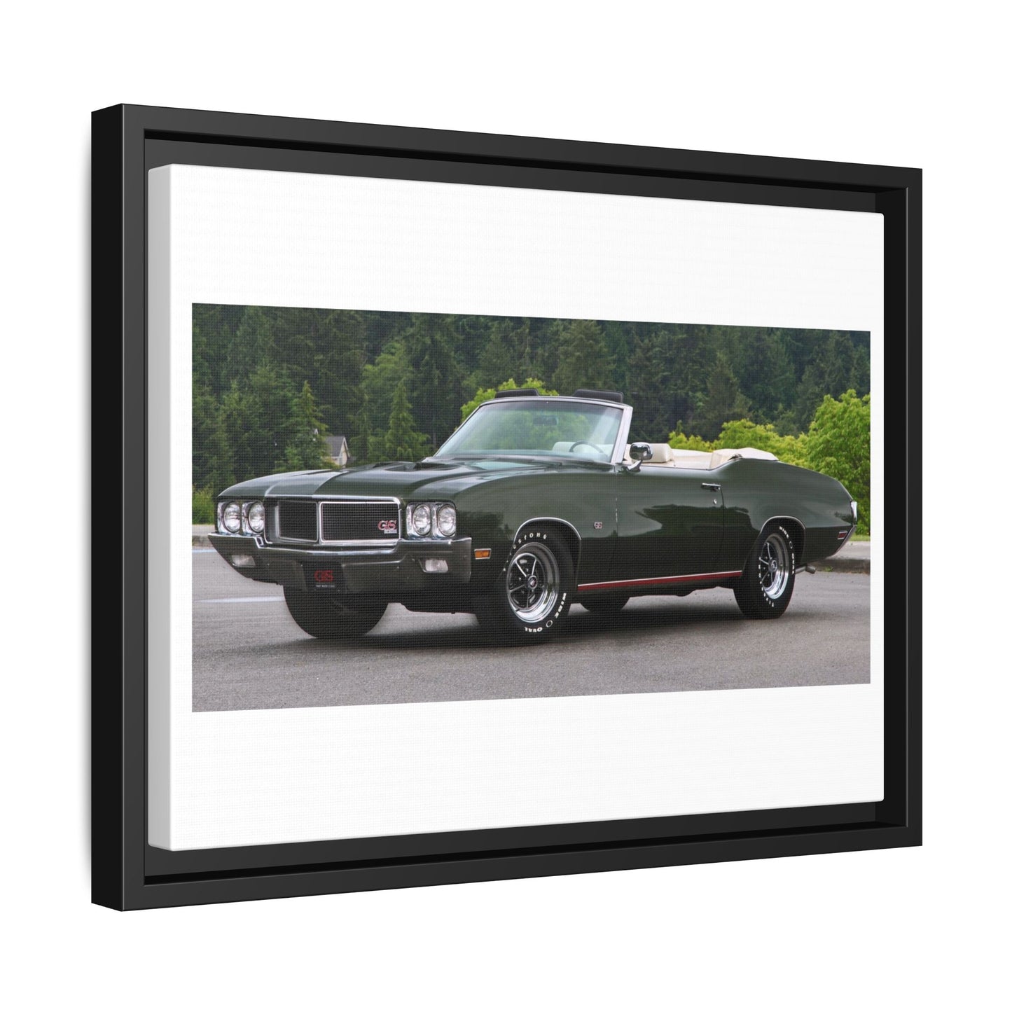 Classic 1970 Buick Skylark GS455 Stage 1 Convertible Matte Canvas Framed Print