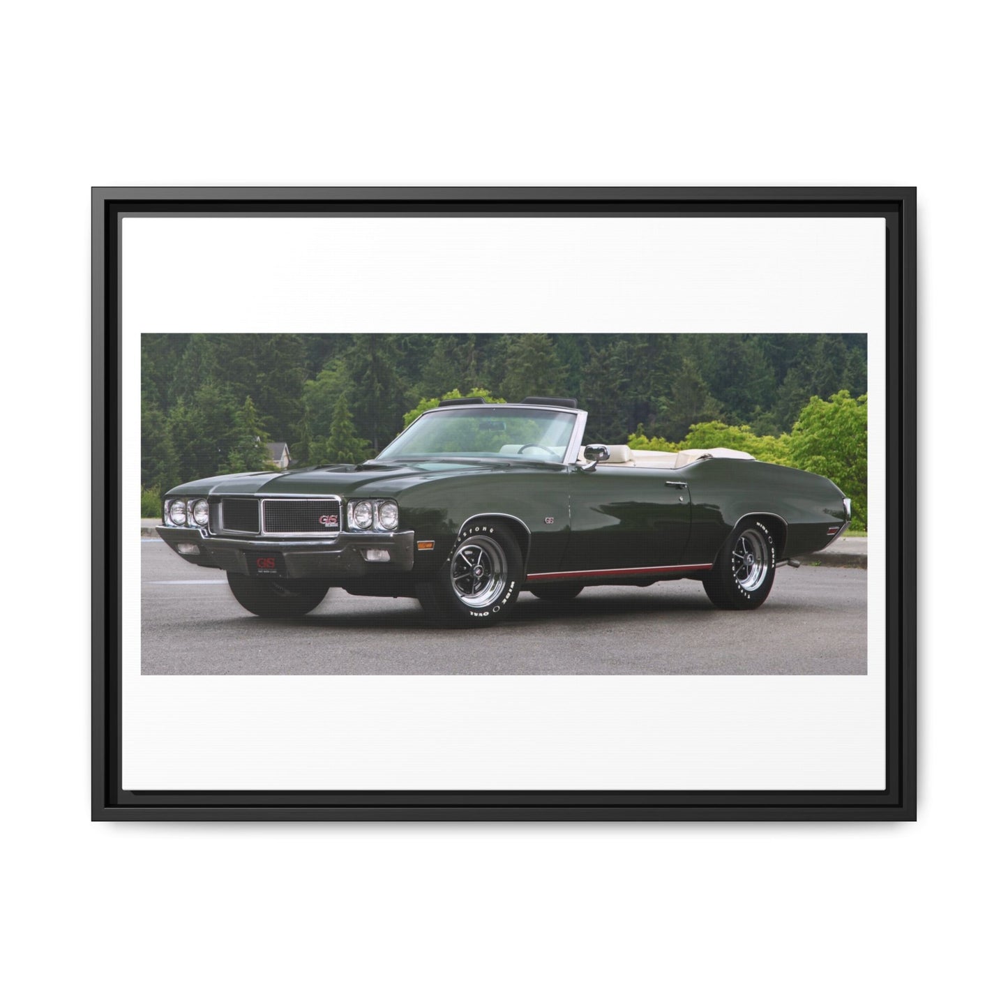 Classic 1970 Buick Skylark GS455 Stage 1 Convertible Matte Canvas Framed Print