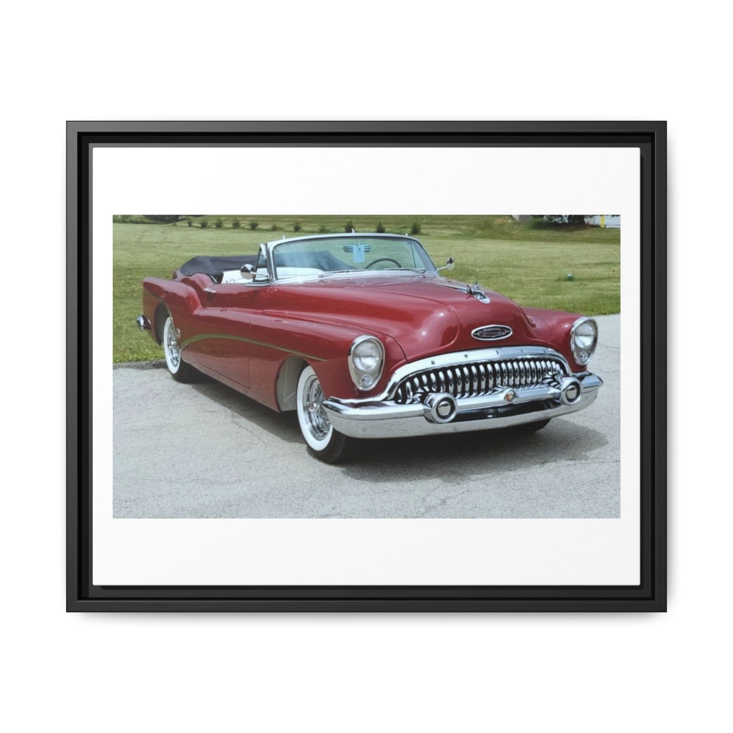 Classic 1953 Buick Roadmaster Convertible Matte Canvas Framed Wall Art