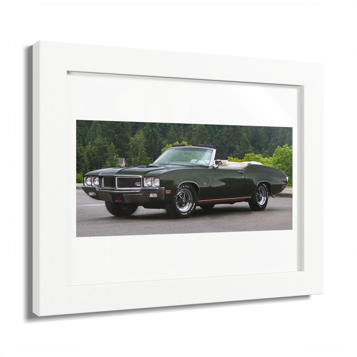 Classic 1970 Buick Skylark GS455 Stage 1 Muscle Car Convertible Framed Poster | Automotive Wall Art