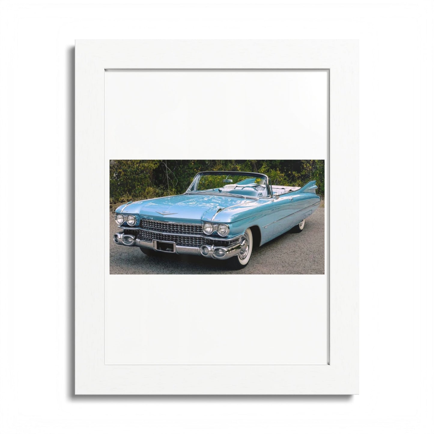 Vintage 1959 Cadillac Convertible Classic Car Framed Poster