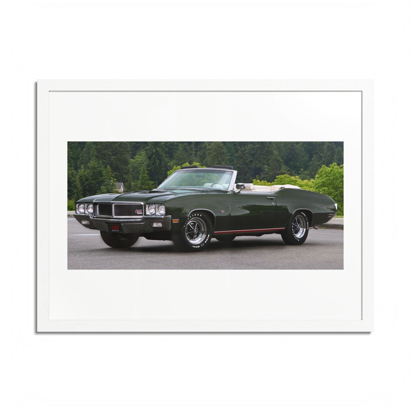 Classic 1970 Buick Skylark GS455 Stage 1 Muscle Car Convertible Framed Poster | Automotive Wall Art