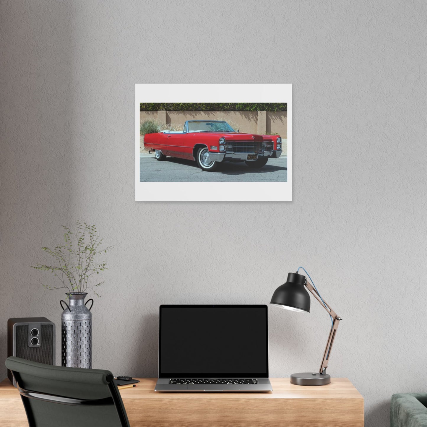 Classic 1966 Cadillac Convertible on Classic Canvas | Vintage Car Wall Art