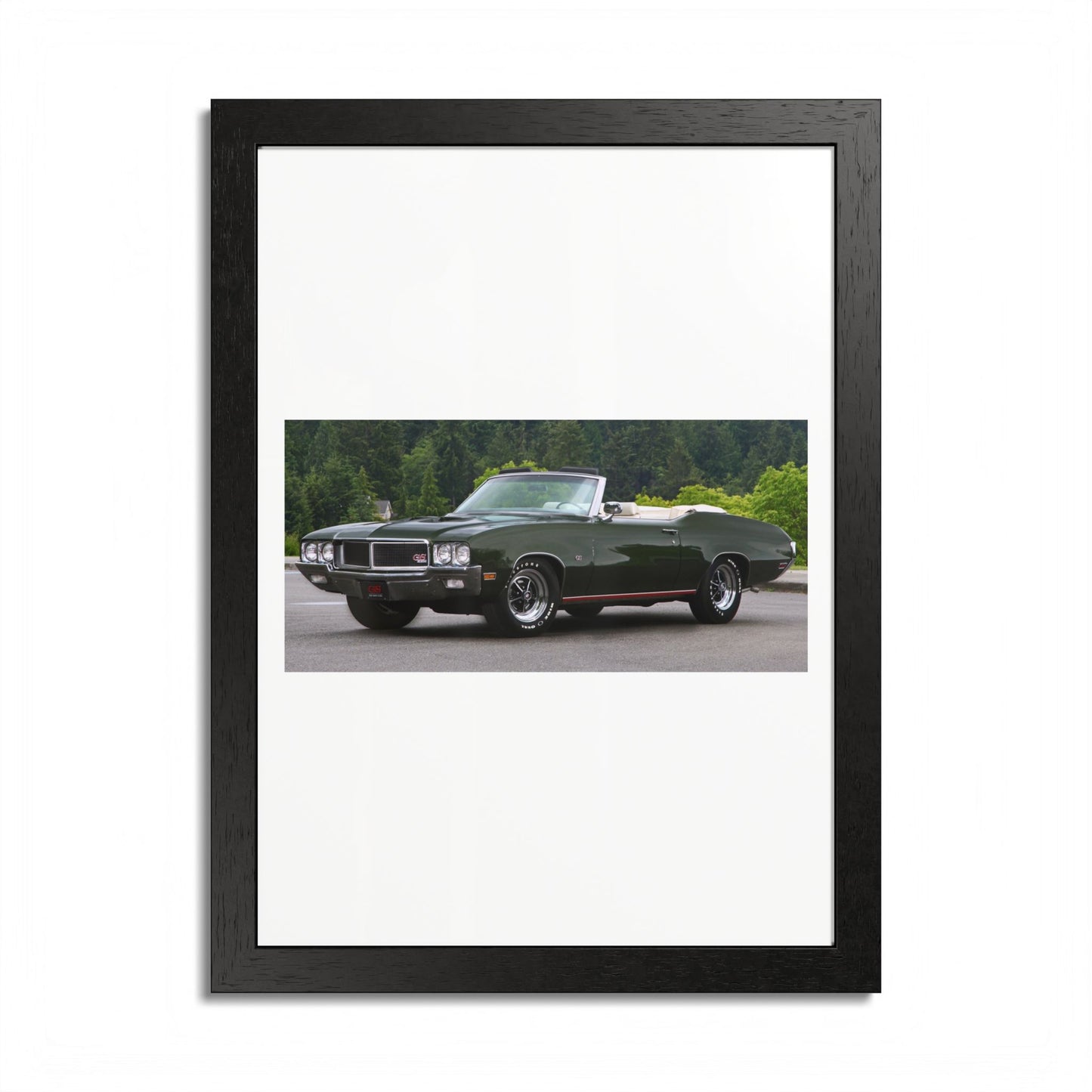 Classic 1970 Buick Skylark GS455 Stage 1 Muscle Car Convertible Framed Poster | Automotive Wall Art