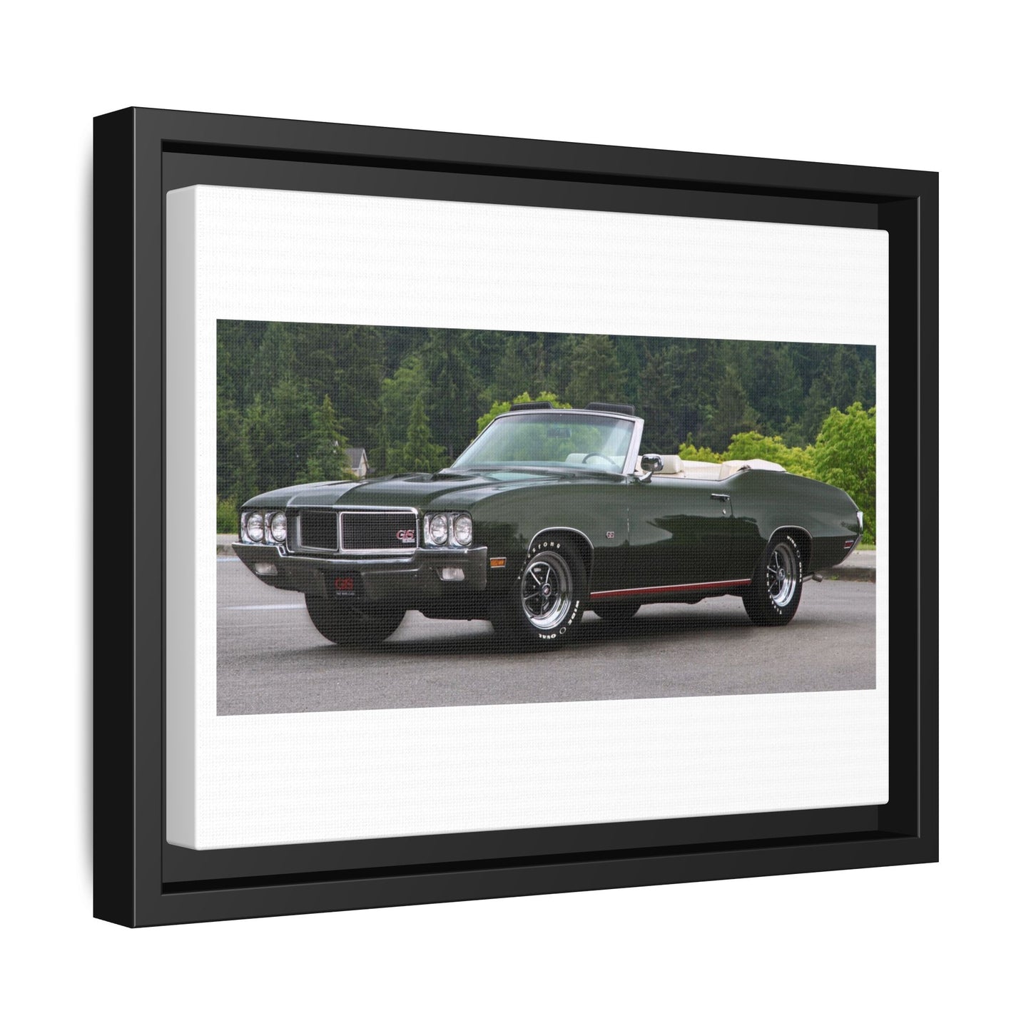Classic 1970 Buick Skylark GS455 Stage 1 Convertible Matte Canvas Framed Print