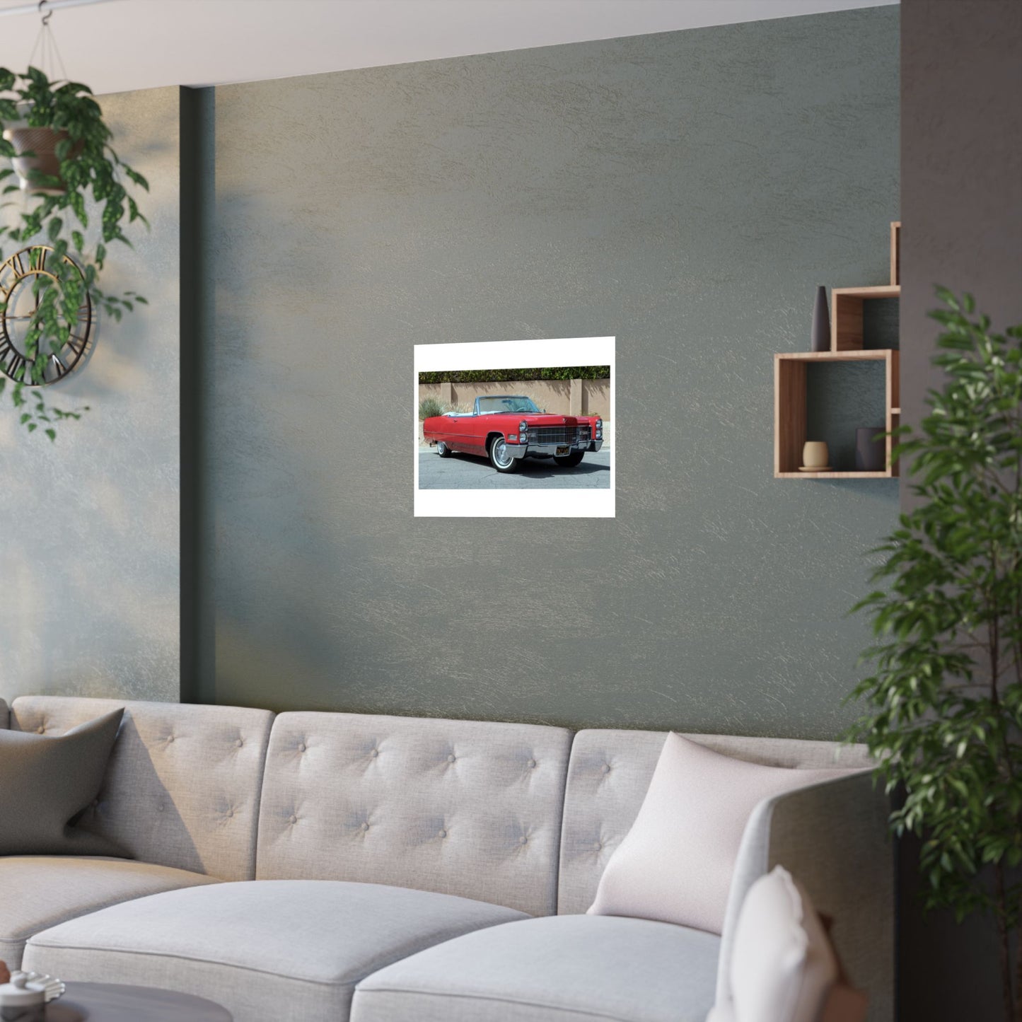Classic 1966 Cadillac Convertible Poster | Satin Poster (210gsm)