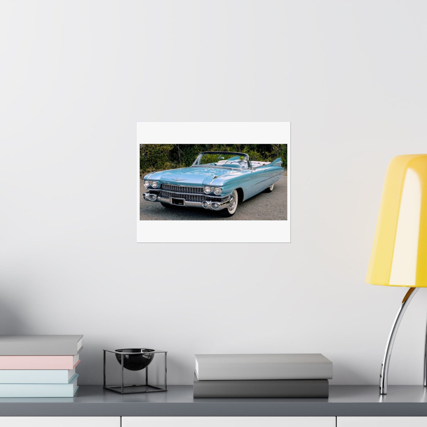 Vintage 1959 Cadillac Convertible Matte Horizontal Poster | Classic Car Photography