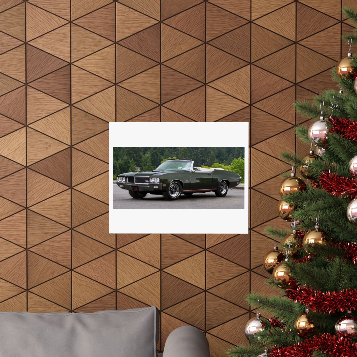 Classic 1970 Buick Skylark Stage 1 Convertible Muscle Car Matte Horizontal Poster | Vintage Auto Wall Art