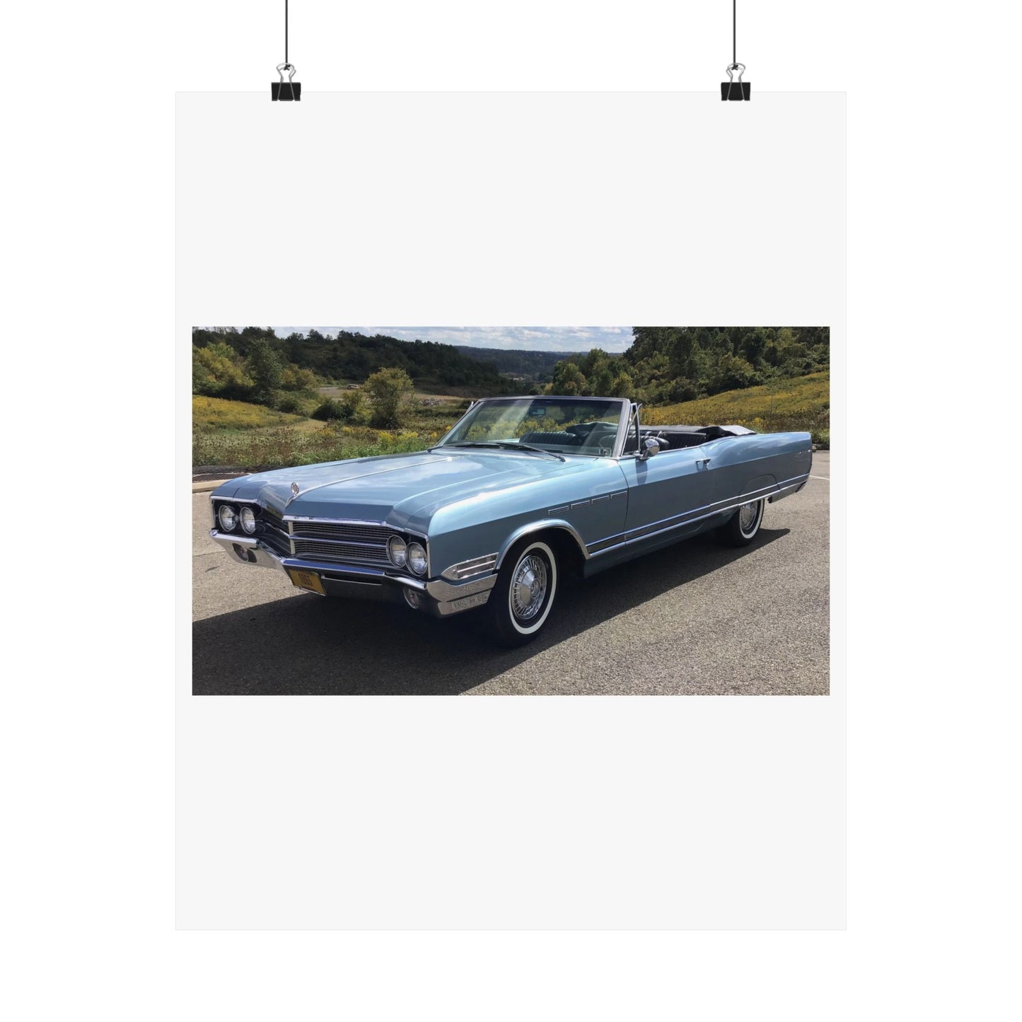 Vintage 1965 Buick Electra 225 Convertible Classic Car Poster | Satin Poster 210gsm