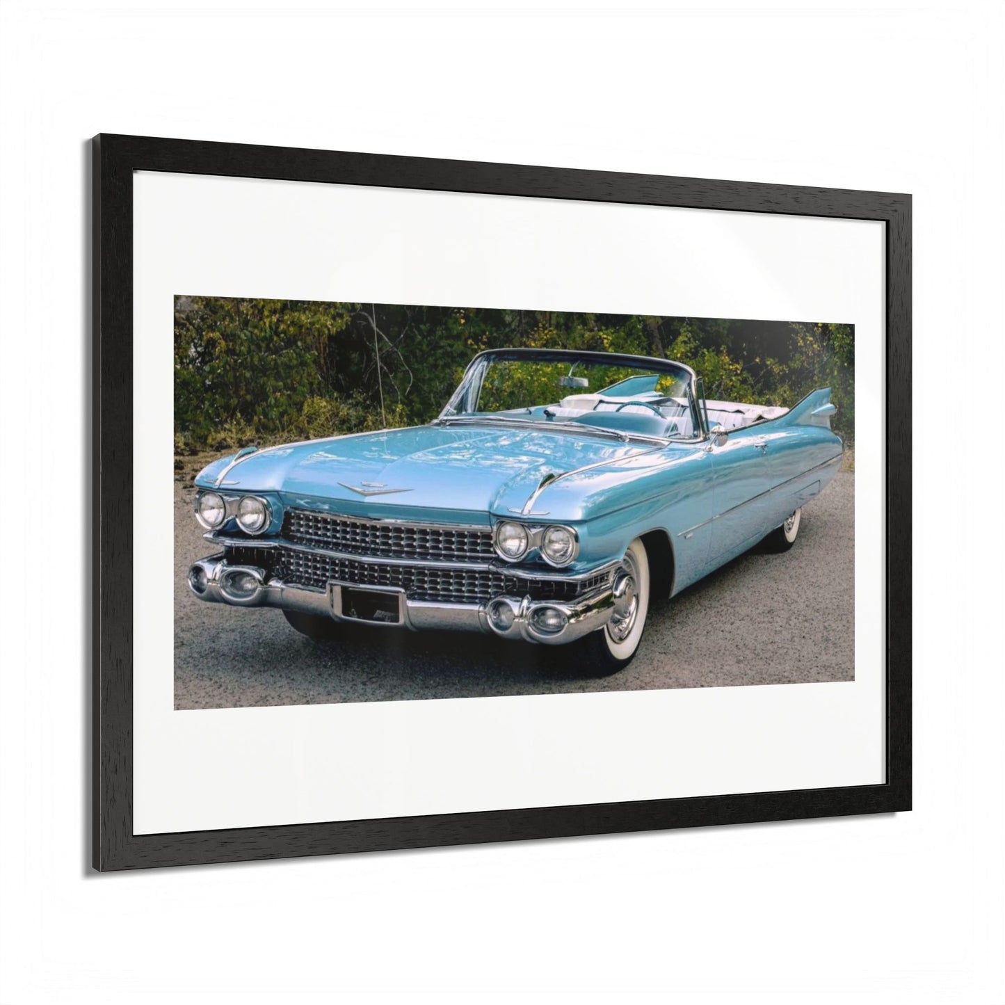 Vintage 1959 Cadillac Convertible Classic Car Framed Poster