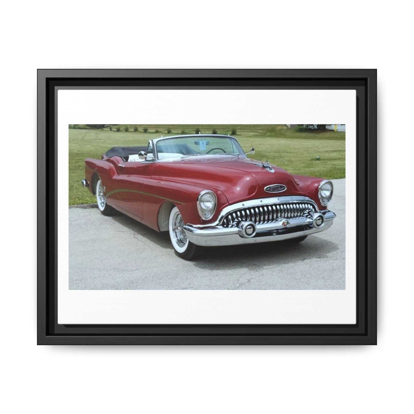 Classic 1953 Buick Roadmaster Convertible Matte Canvas Framed Wall Art