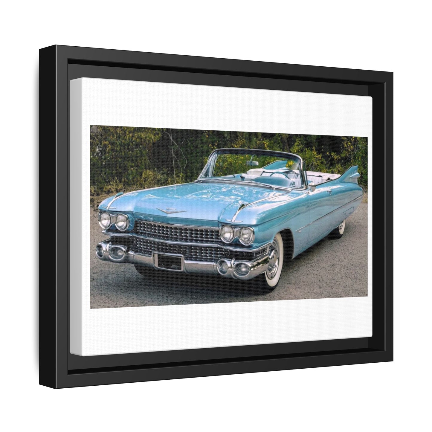 Vintage 1959 Cadillac Convertible Canvas, Framed