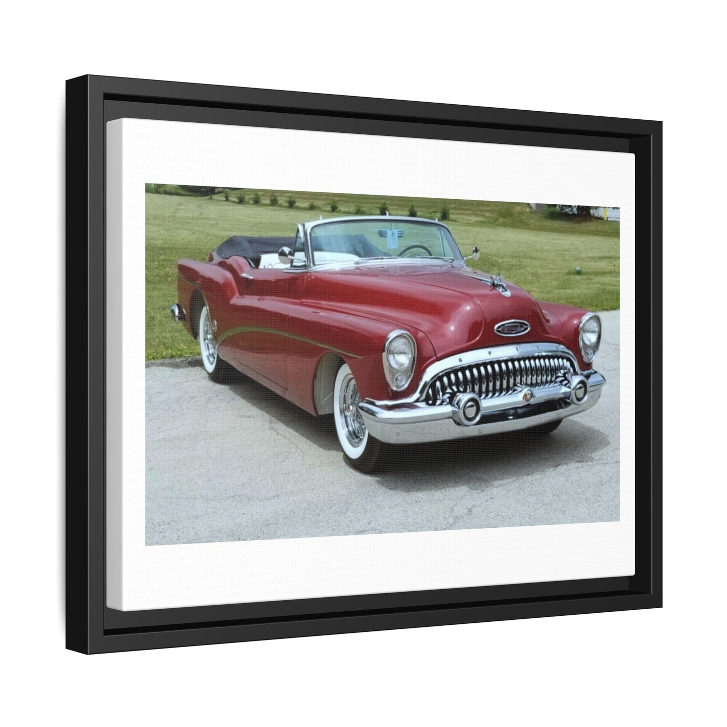 Classic 1953 Buick Roadmaster Convertible Matte Canvas Framed Wall Art
