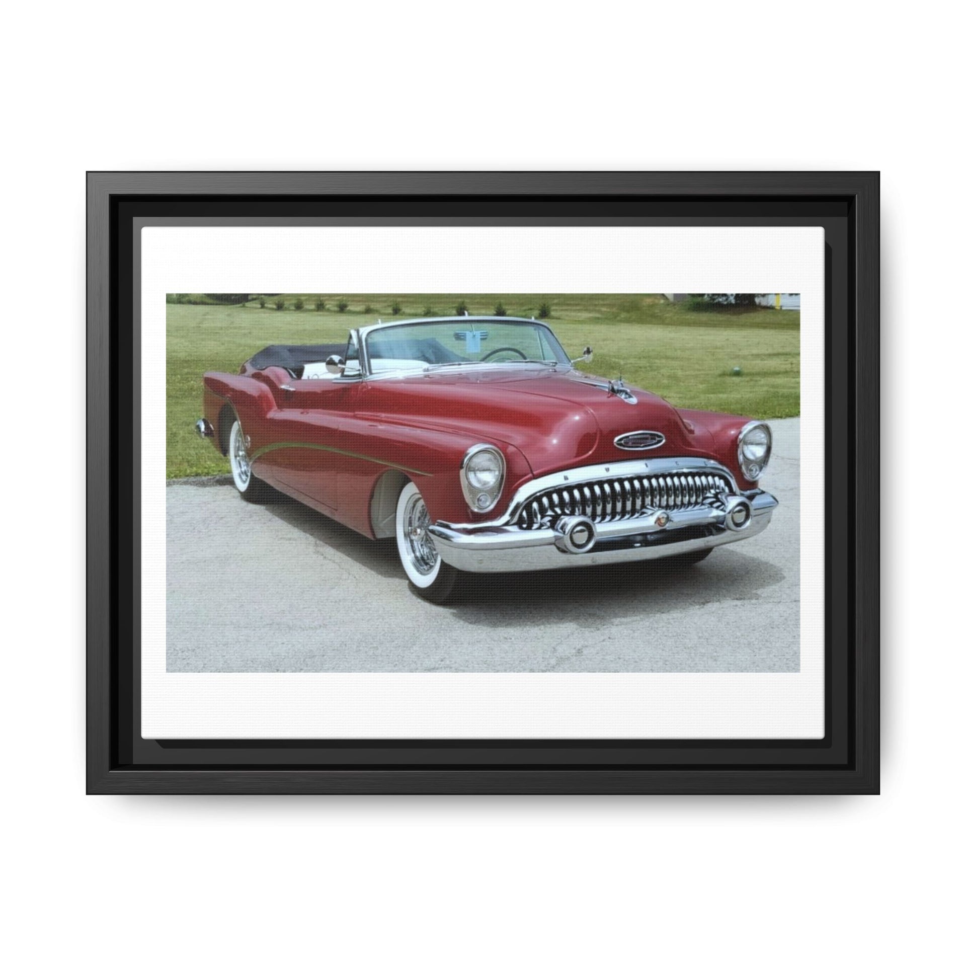 Classic 1953 Buick Roadmaster Convertible Matte Canvas Framed Wall Art