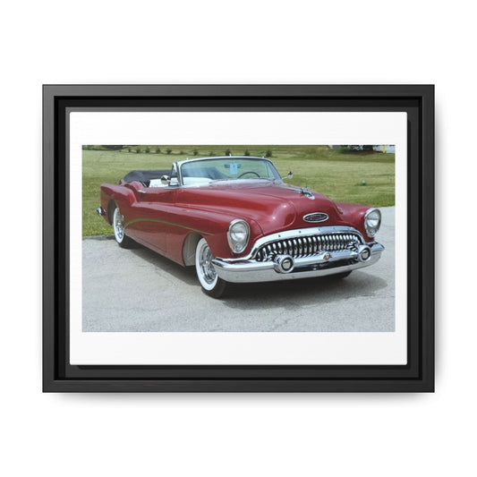 Classic 1953 Buick Roadmaster Convertible Matte Canvas Framed Wall Art