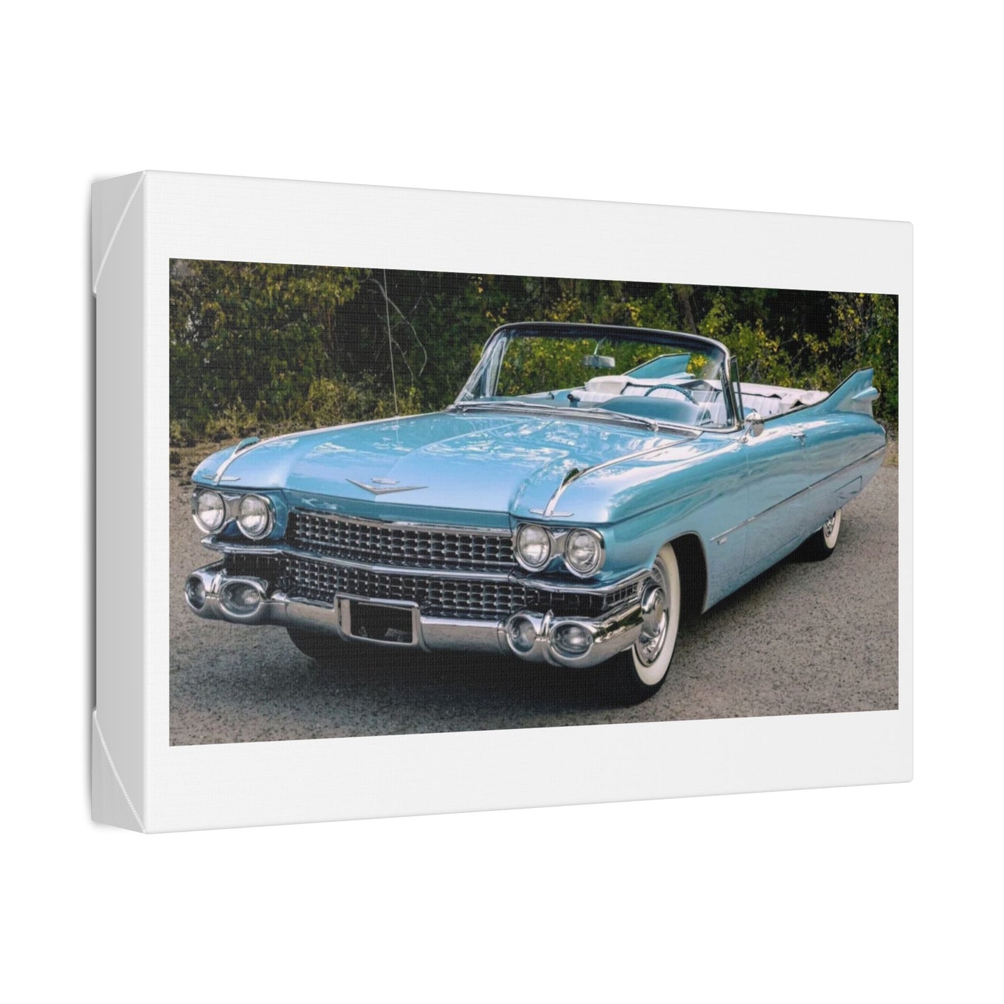 Classic 1959 Cadillac Convertible On Classic Canvas | Retro Car Wall Art