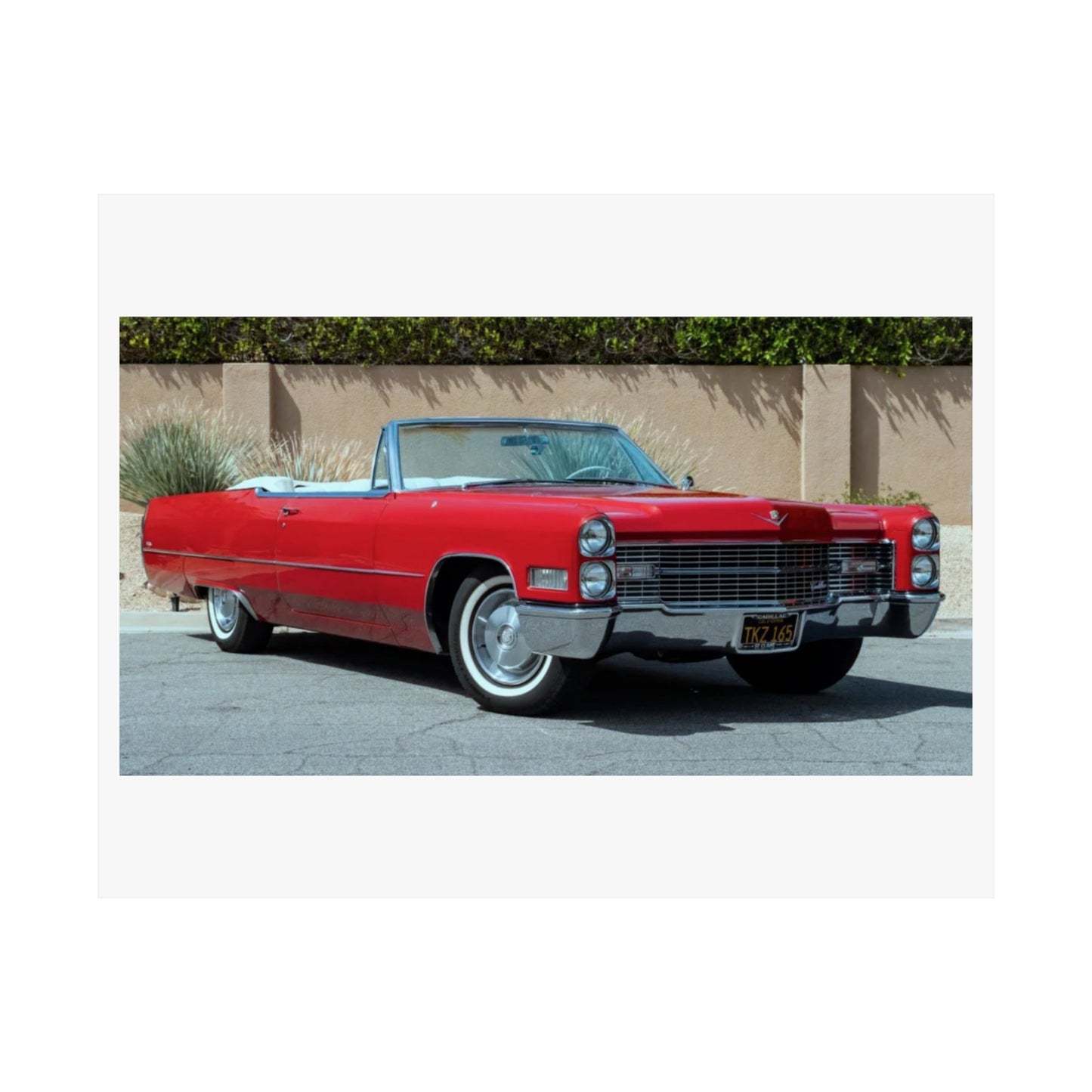 Classic 1966 Cadillac Convertible Poster | Satin Poster (210gsm)
