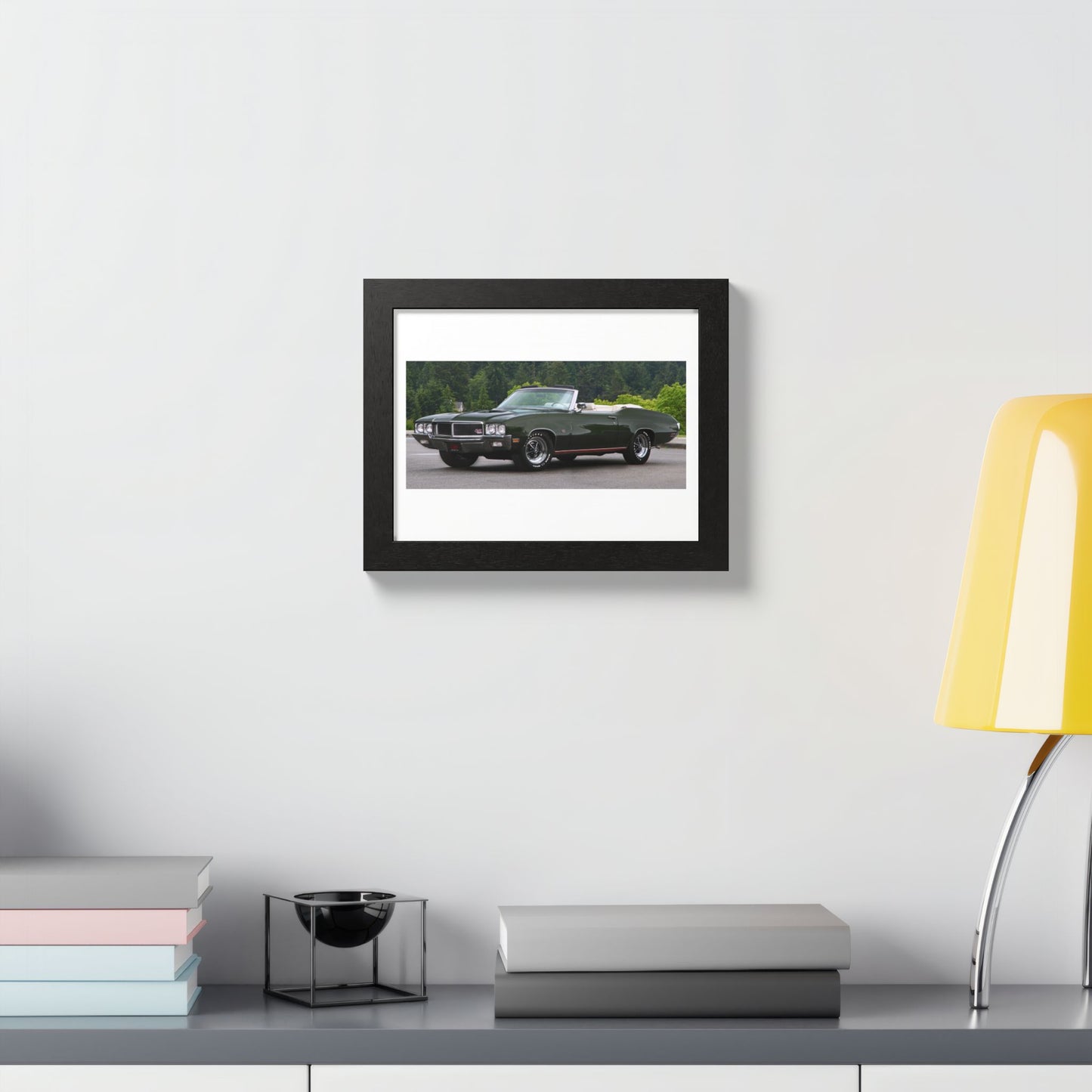 Classic 1970 Buick Skylark GS455 Stage 1 Muscle Car Convertible Framed Poster | Automotive Wall Art