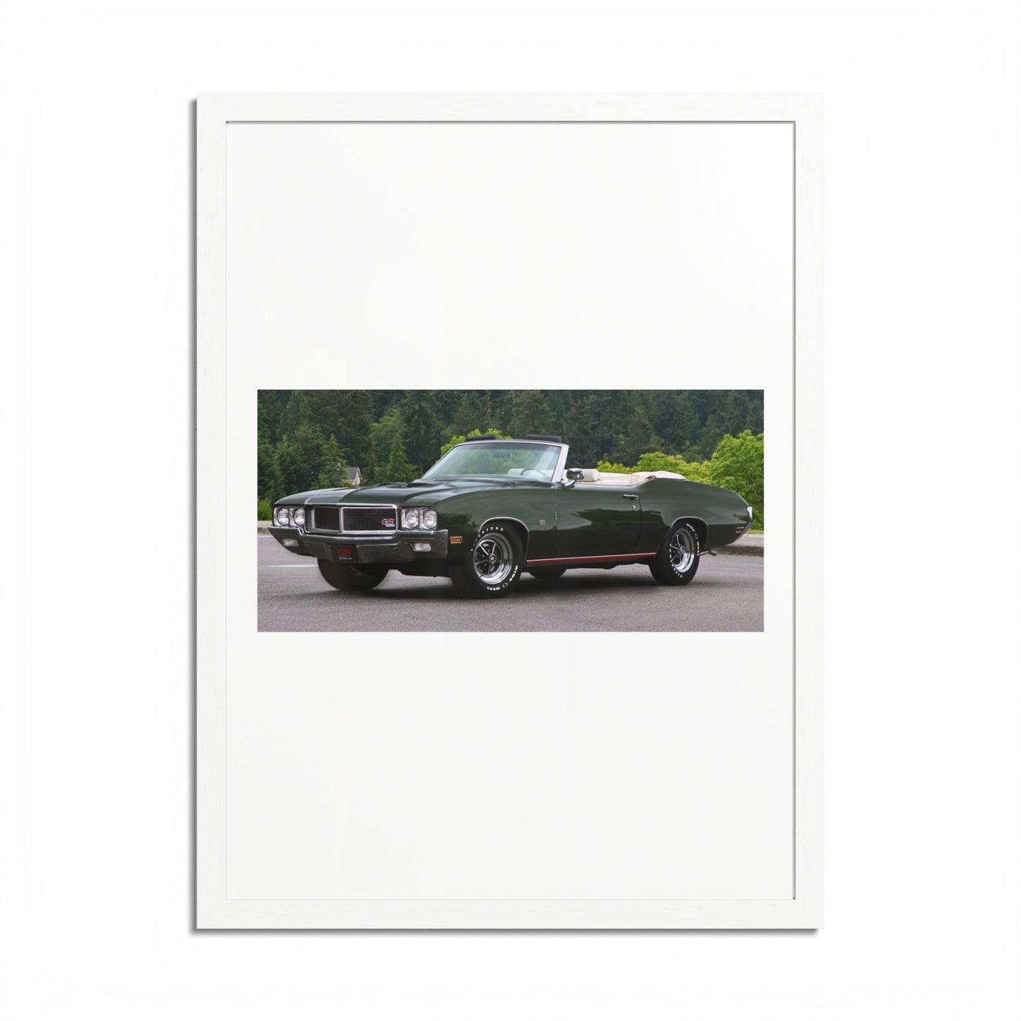 Classic 1970 Buick Skylark GS455 Stage 1 Muscle Car Convertible Framed Poster | Automotive Wall Art