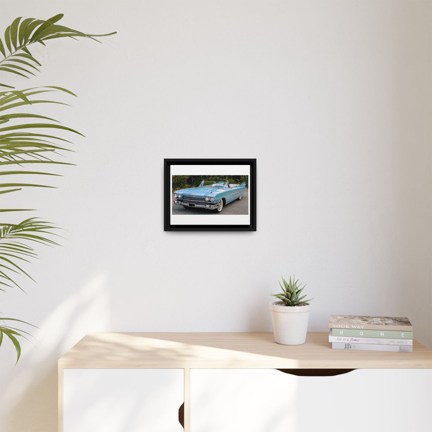 Vintage 1959 Cadillac Convertible Canvas, Framed