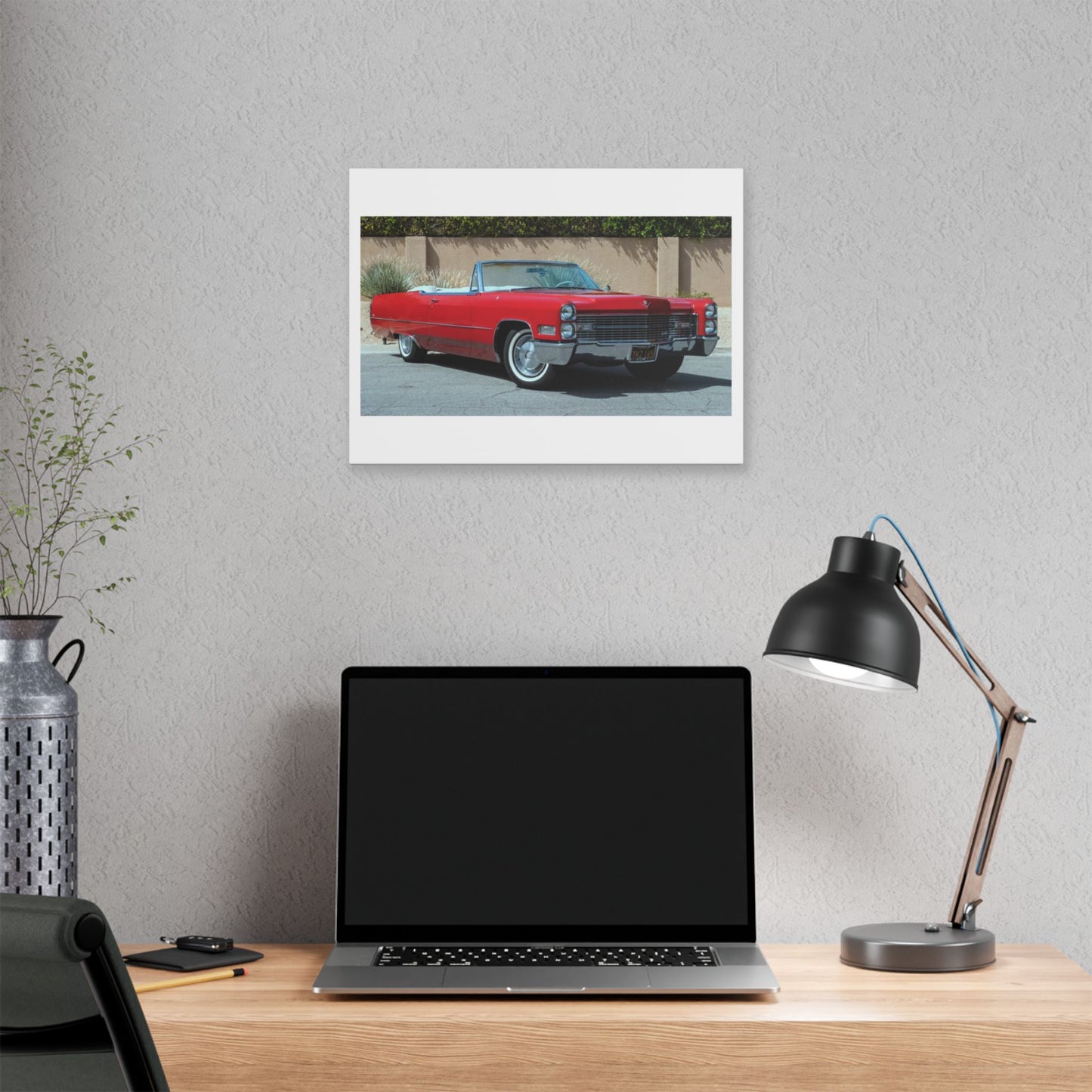 Classic 1966 Cadillac Convertible on Classic Canvas | Vintage Car Wall Art