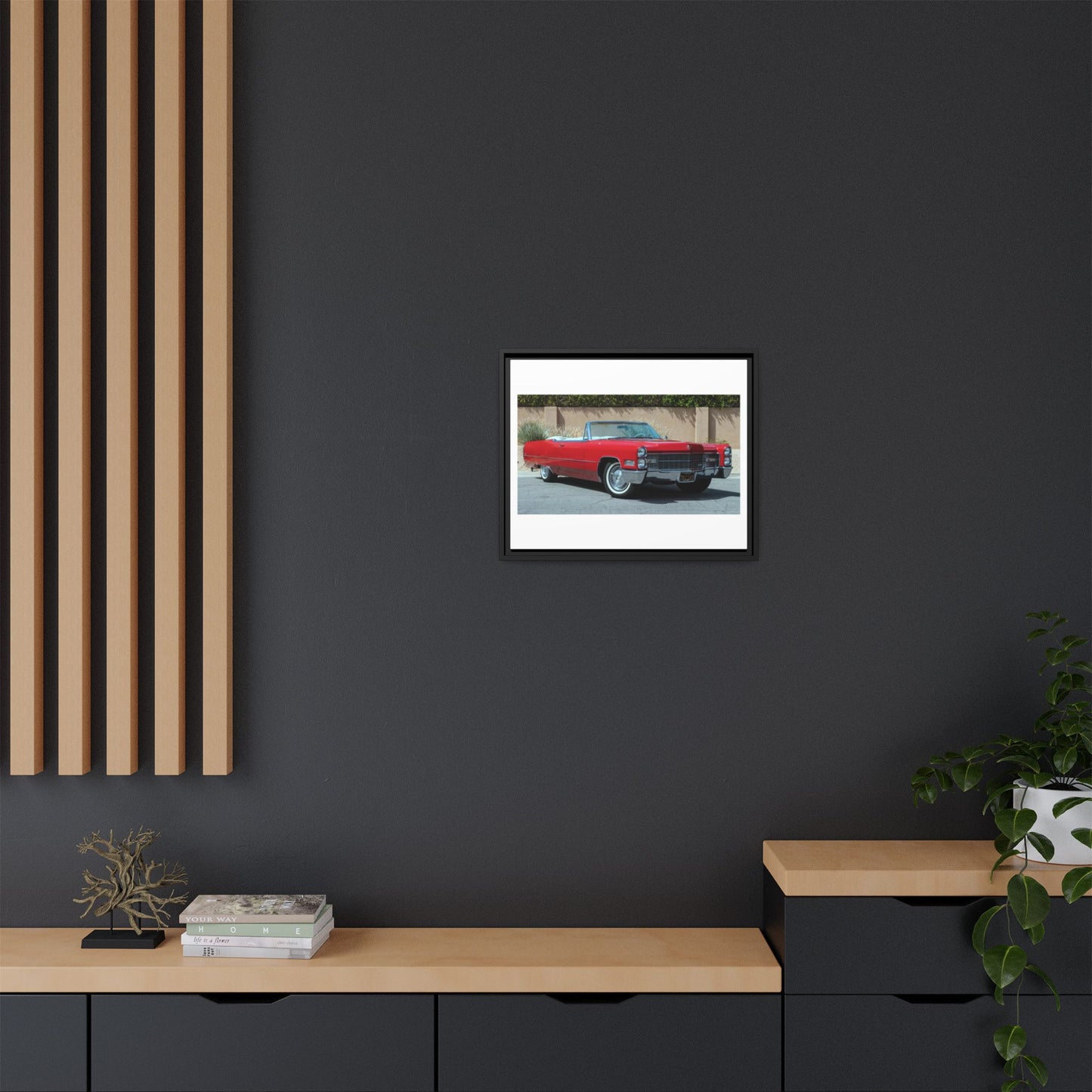 Classic 1966 Cadillac Convertible Matte Canvas framed print | Vintage Cadillac Wall Art