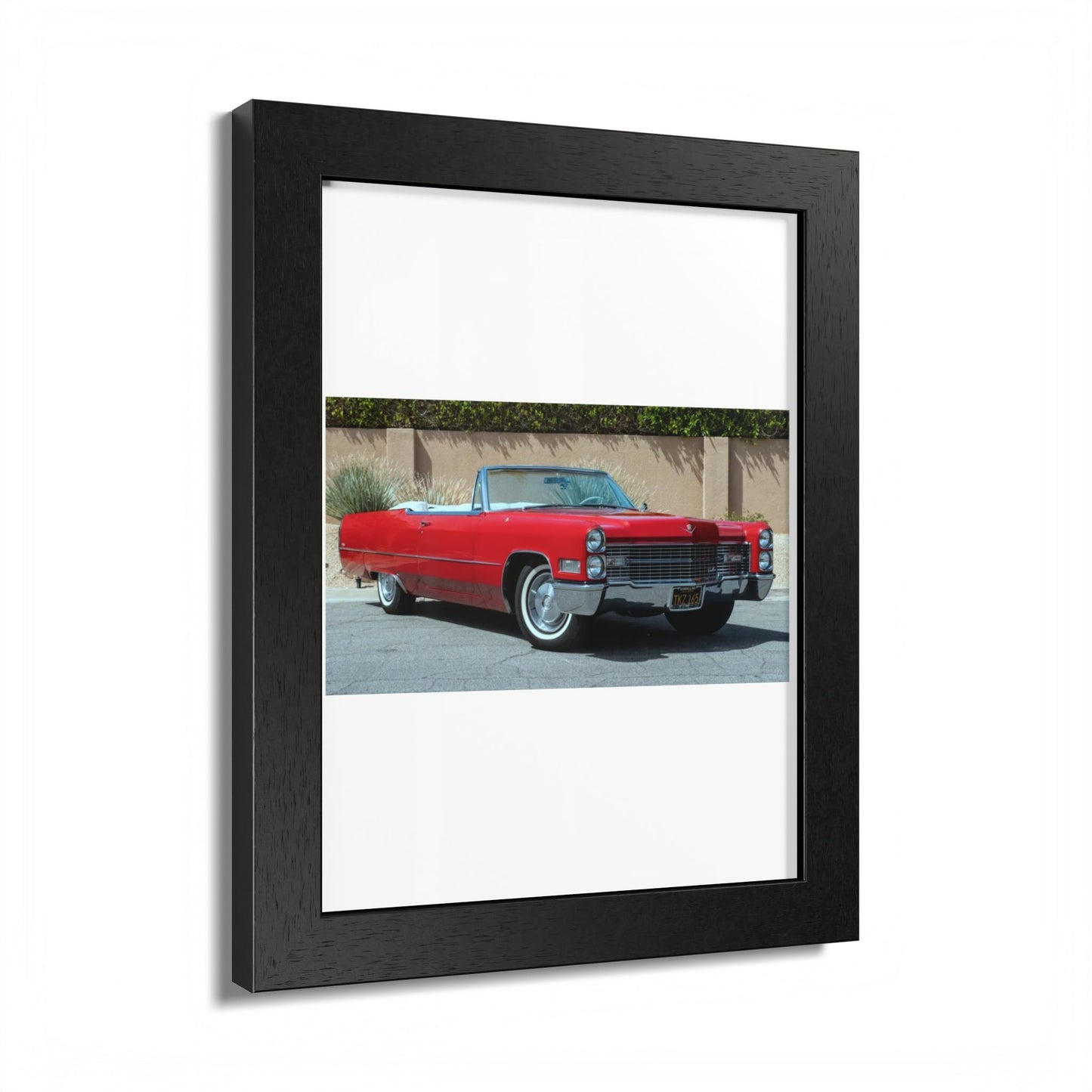 Classic 1966 Cadillac Convertible Poster framed print | Vintage Car Wall Art