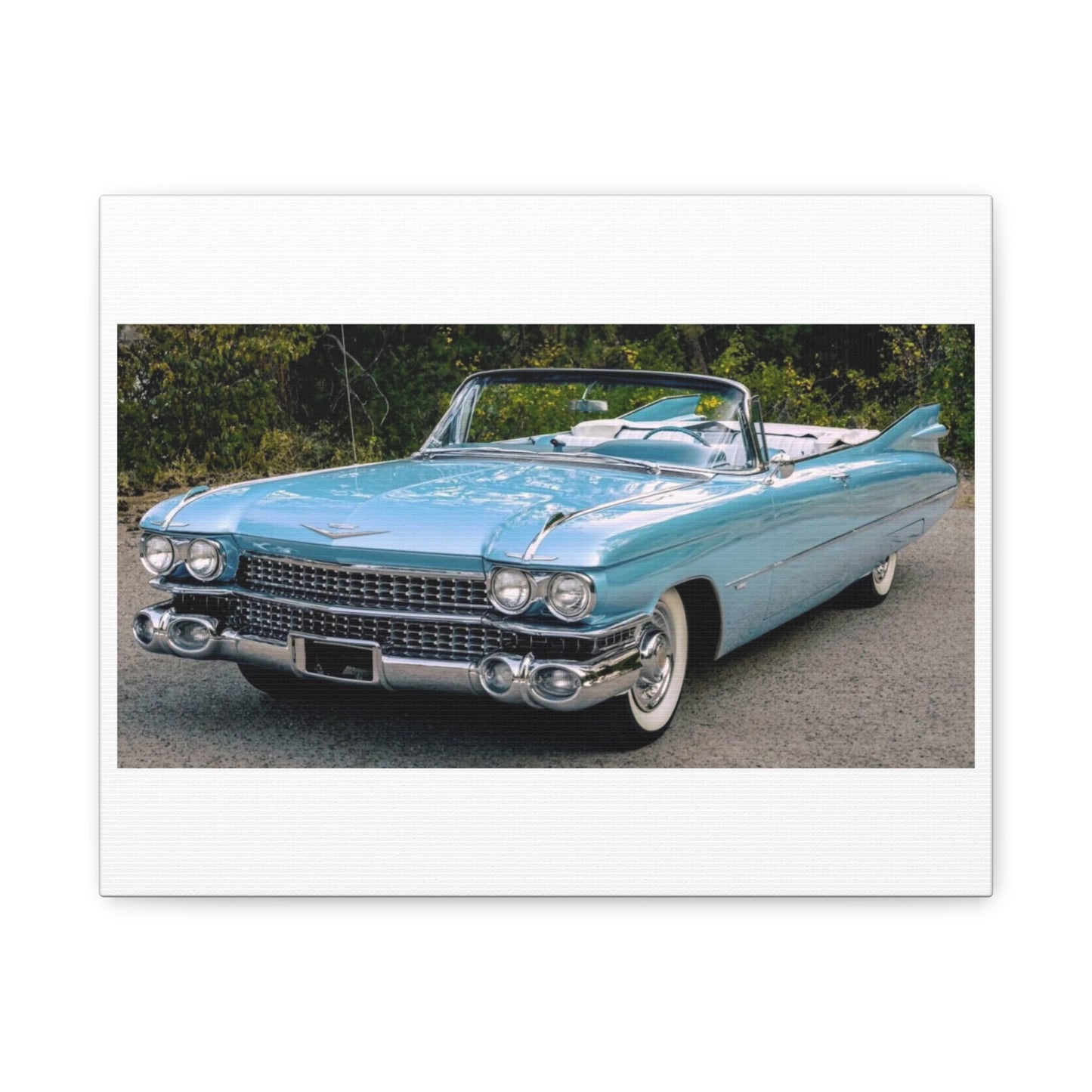 Vintage 1959 Cadillac Convertible Canvas Print | Matte Stretched Wall Art