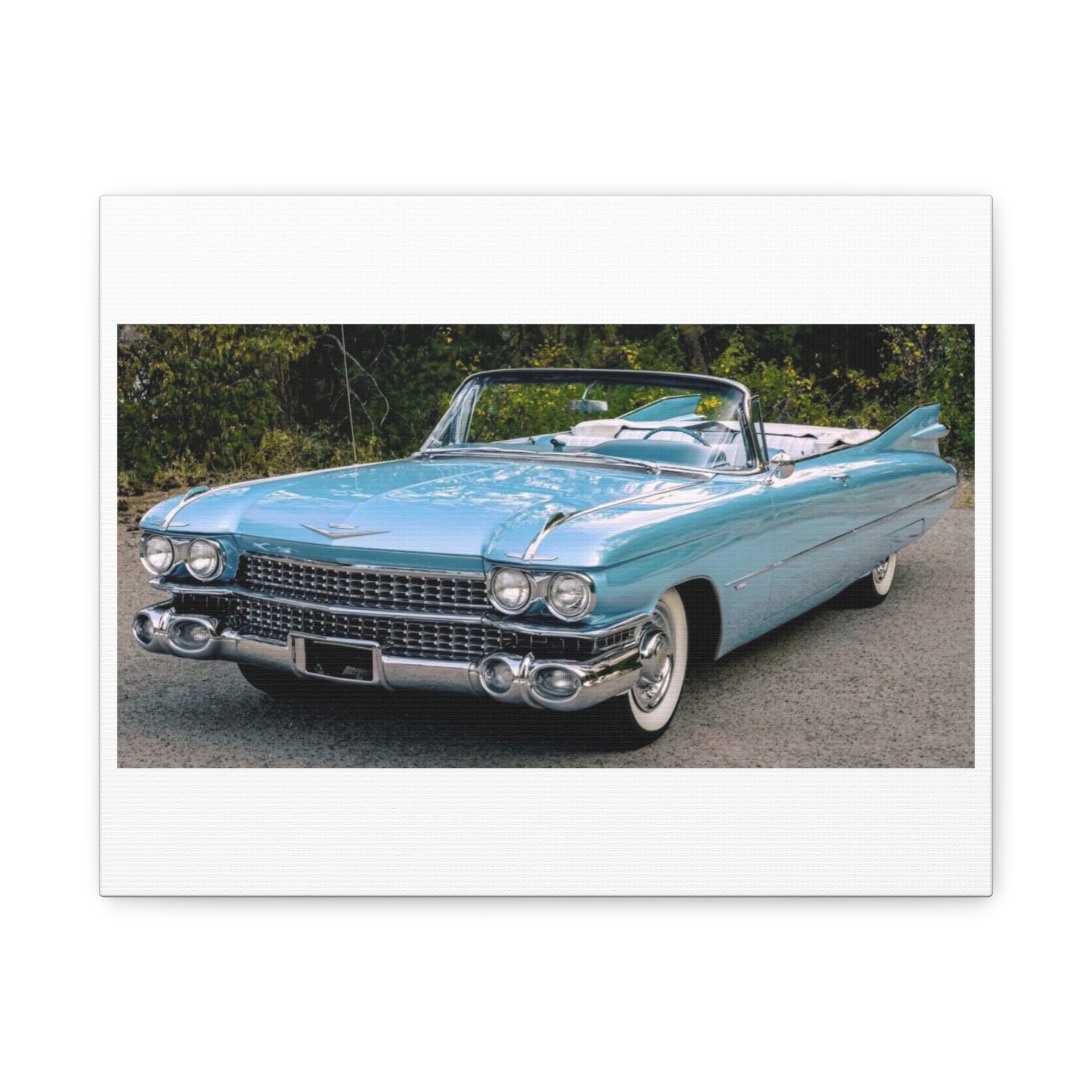 Vintage 1959 Cadillac Convertible Canvas Print | Matte Stretched Wall Art