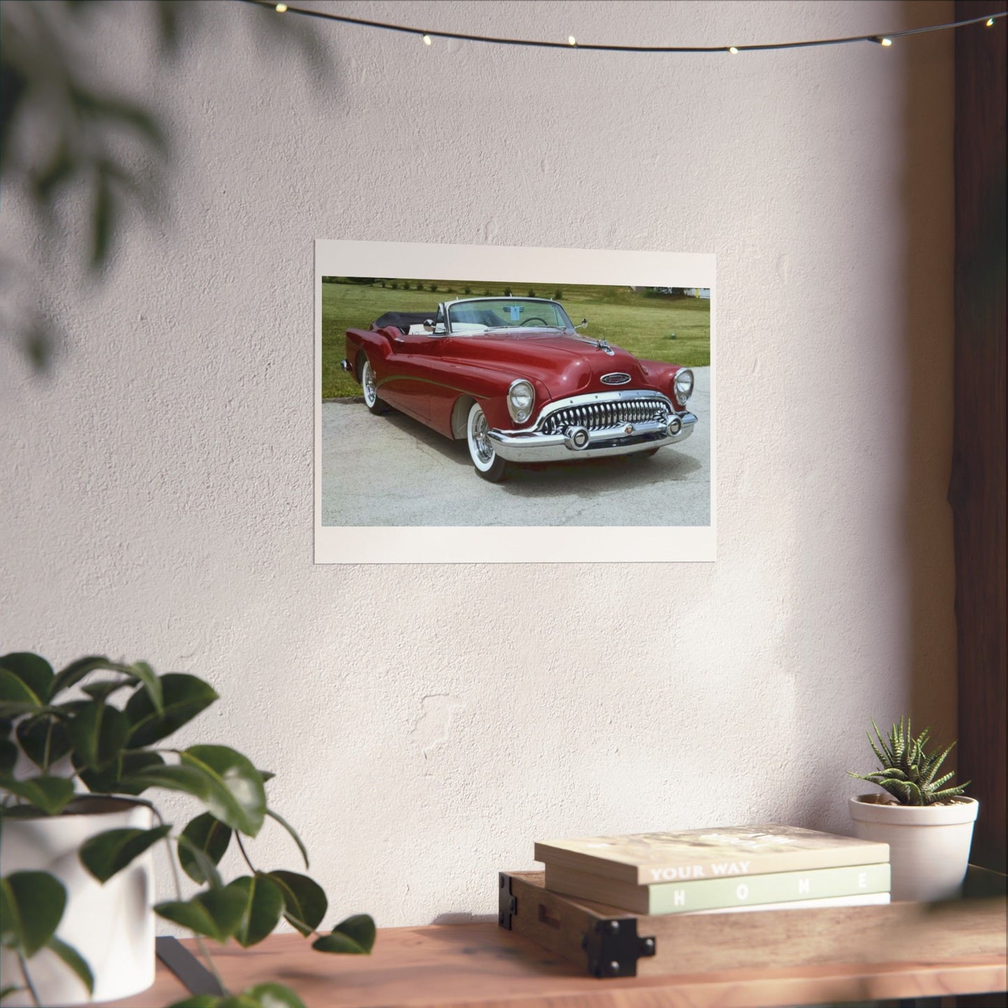 Vintage 1953 Buick Roadmaster Convertible Poster Matte Horizontal | Classic Car Wall Art