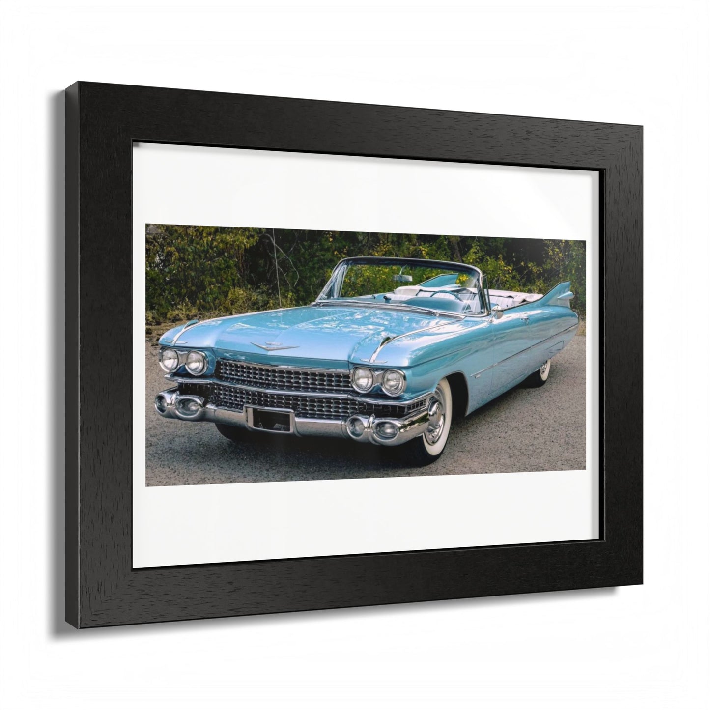 Vintage 1959 Cadillac Convertible Classic Car Framed Poster